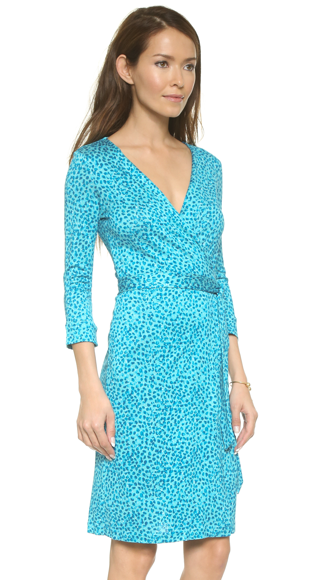 Diane von Furstenberg New Julian Two Wrap Dress - Petal Dreams Blue | Lyst