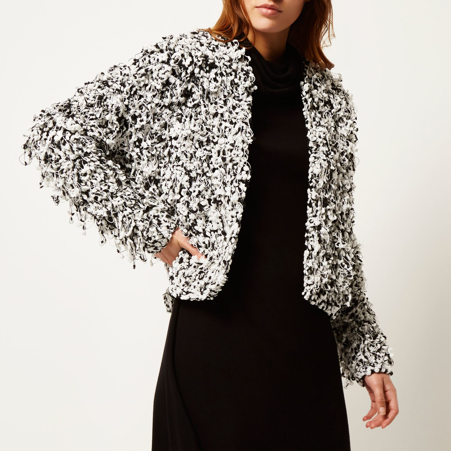 river island white cardigan