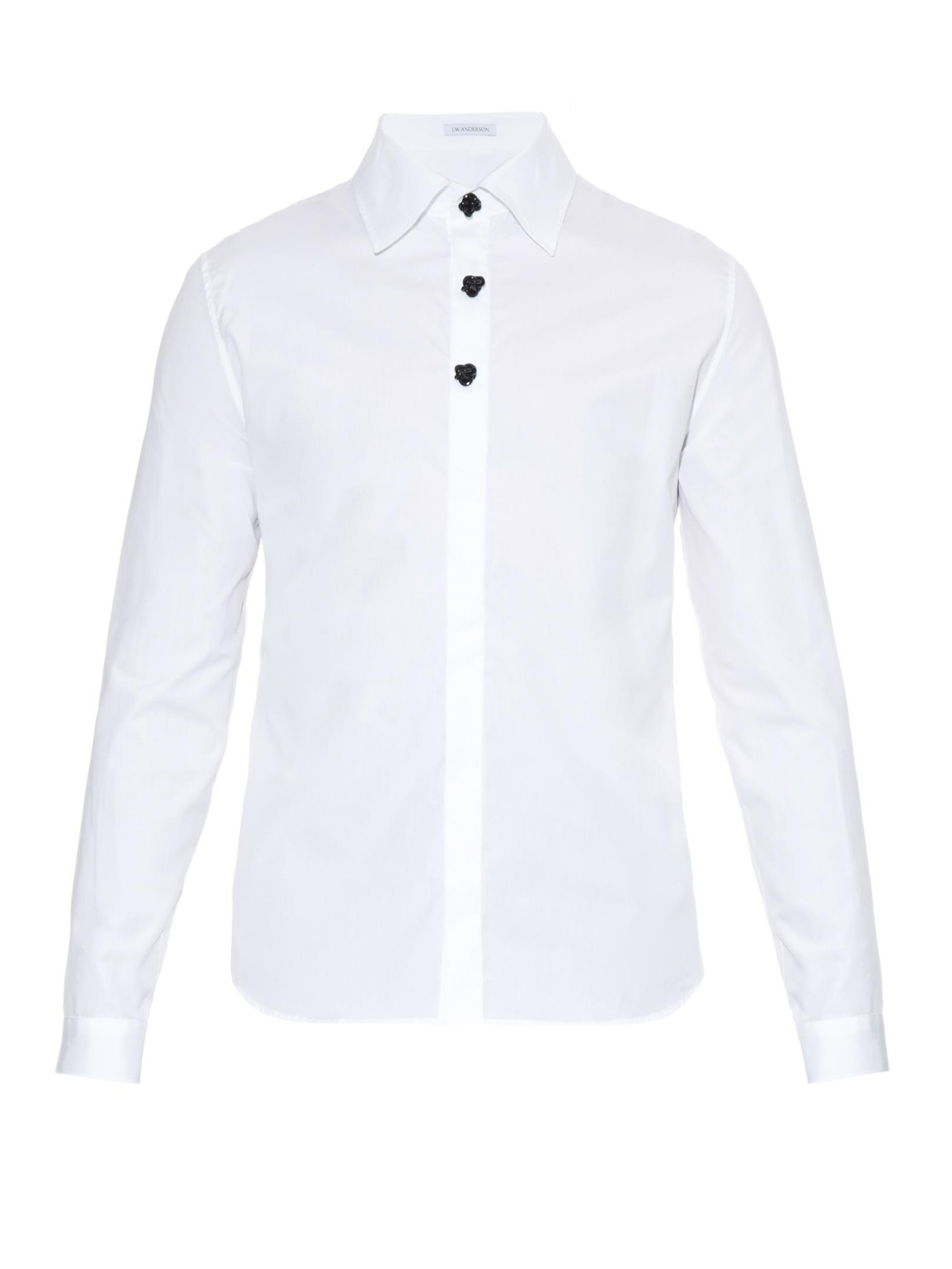 JW Anderson Cambridge Collar Knot-button Cotton Shirt in White for Men ...