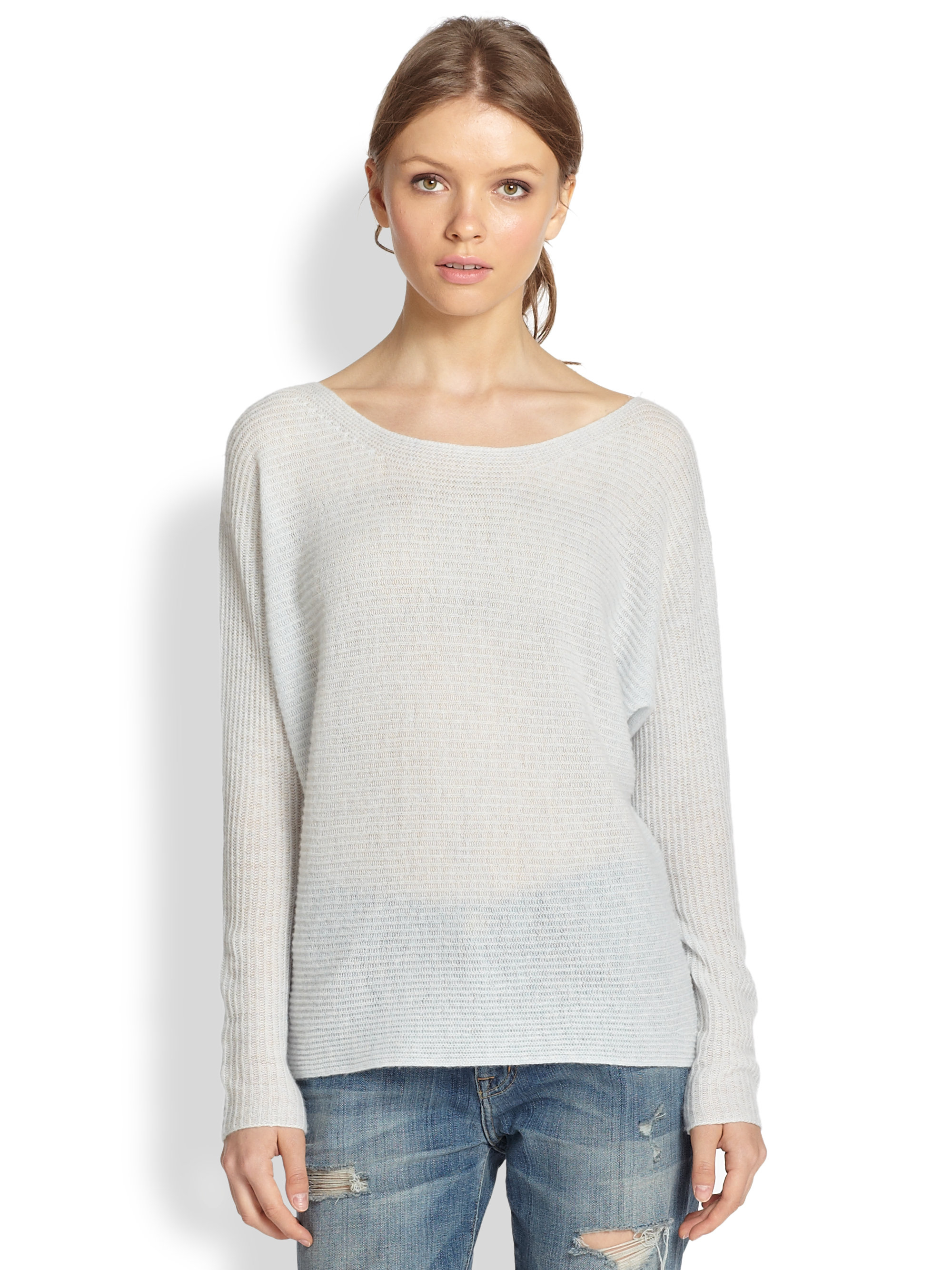 Lyst - Joie Kerenza Slouched Ribbed Cashmere Sweater in Gray