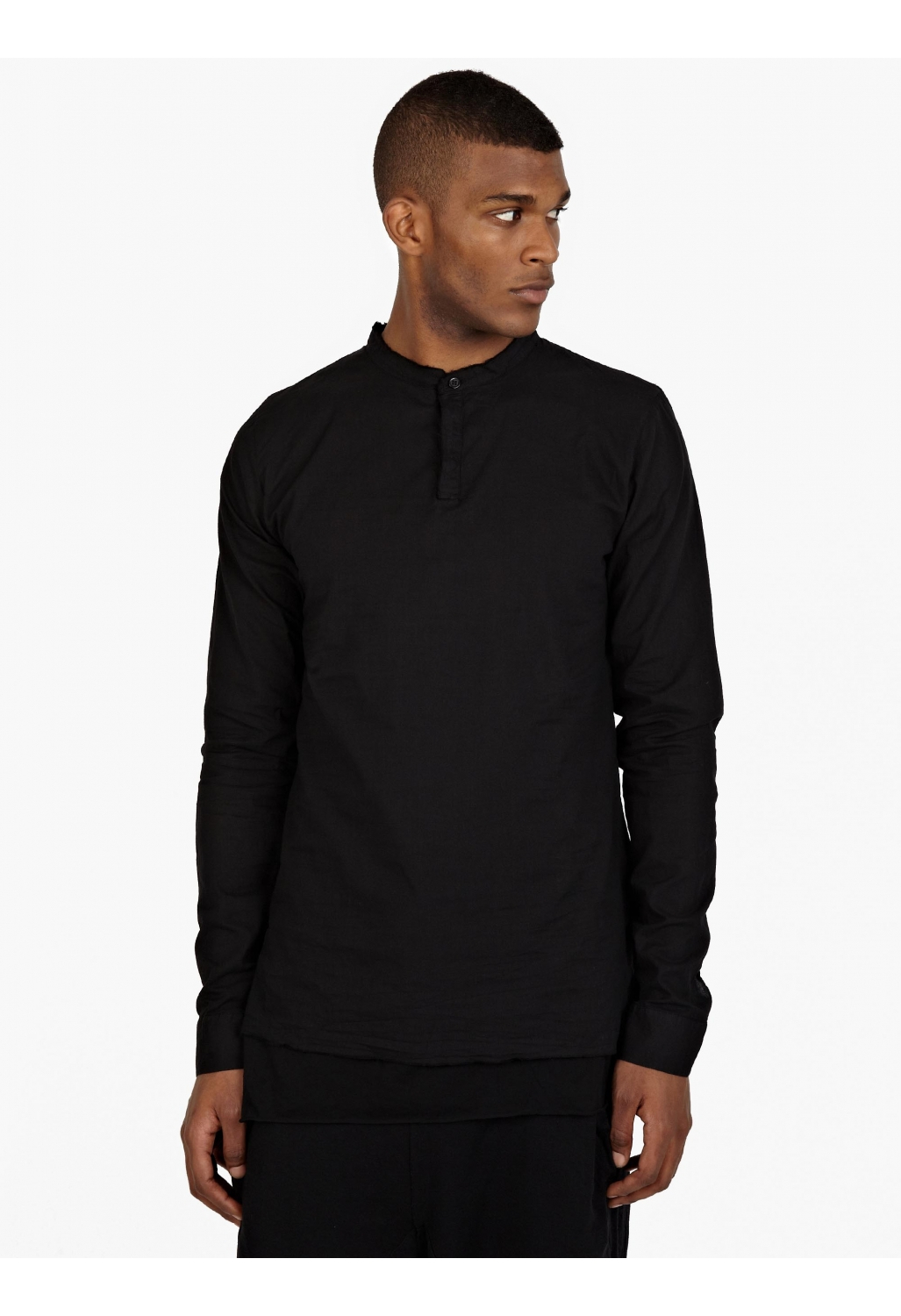 Thom Krom Men’S Black Double-Layered Tunic Shirt in Black for Men | Lyst