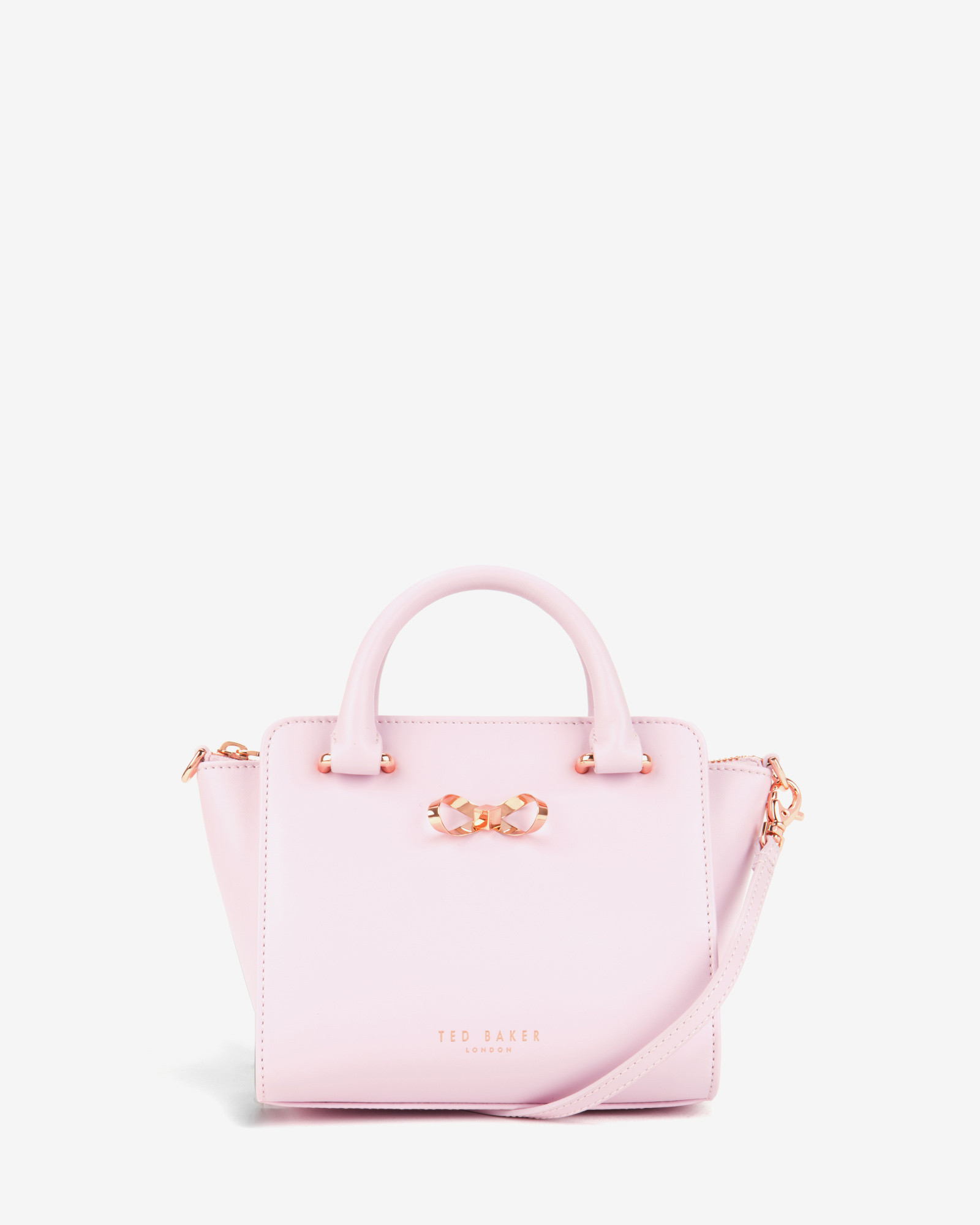 Ted Baker Loop Bow Mini Leather Tote Bag in Pink | Lyst