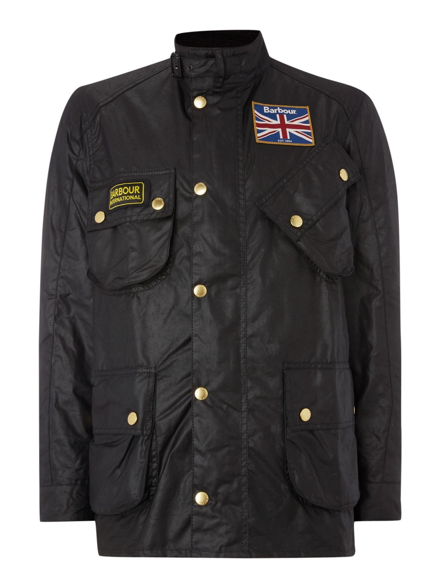 Barbour Union Jack Lined Motorcycle Jacket in Black for Men - Lyst