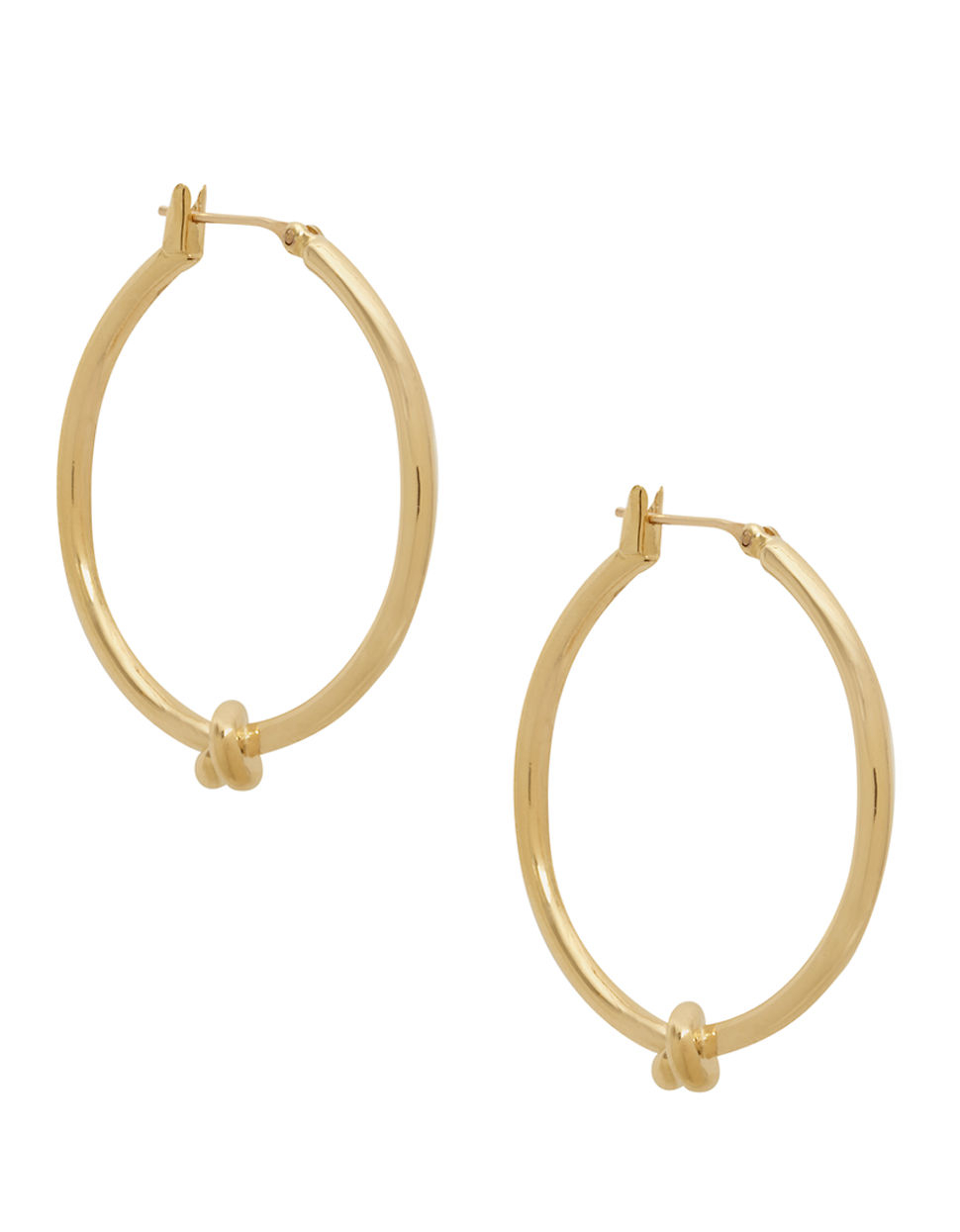 Kate Spade Goldtone Sailors Knot Hoop Earrings in Gold | Lyst