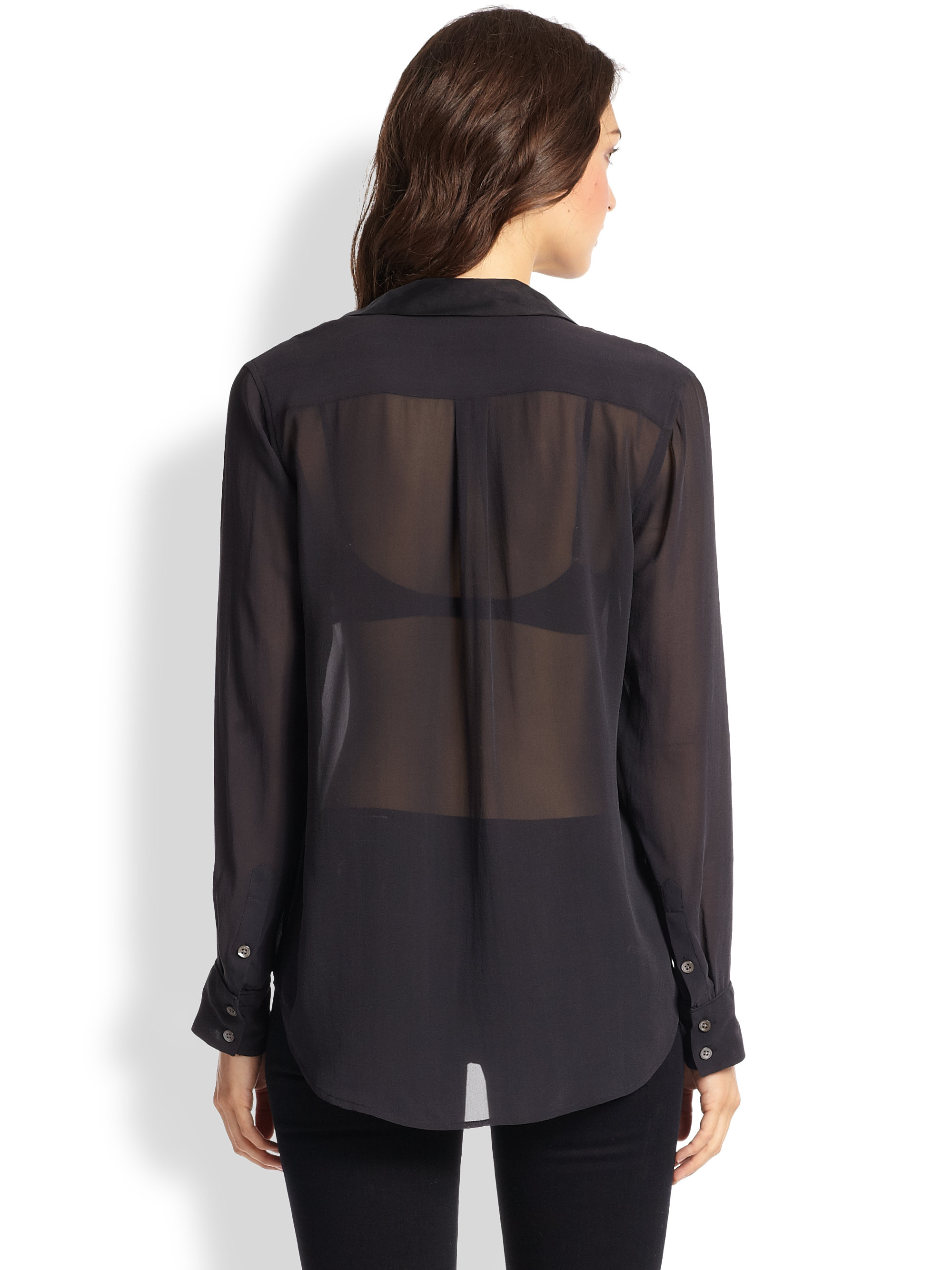 Sheer silk shirt Clearance