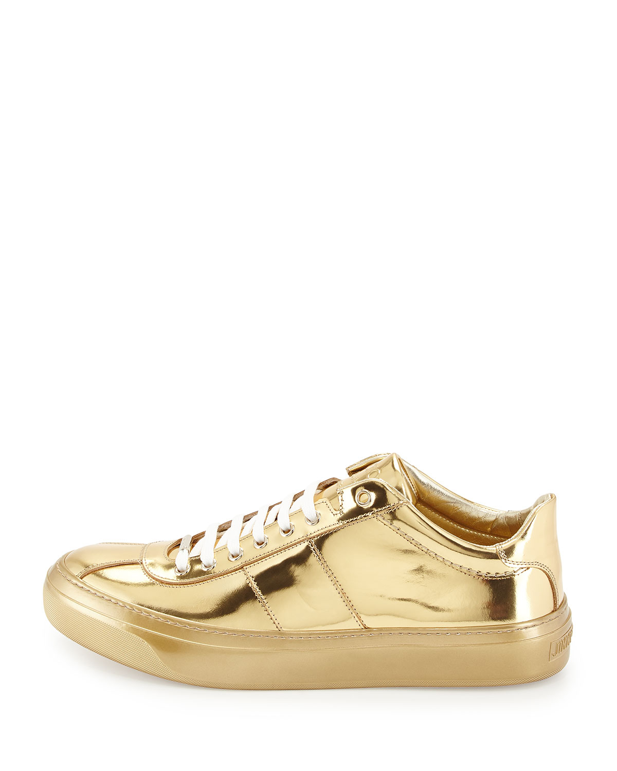 jimmy choo gold sneakers