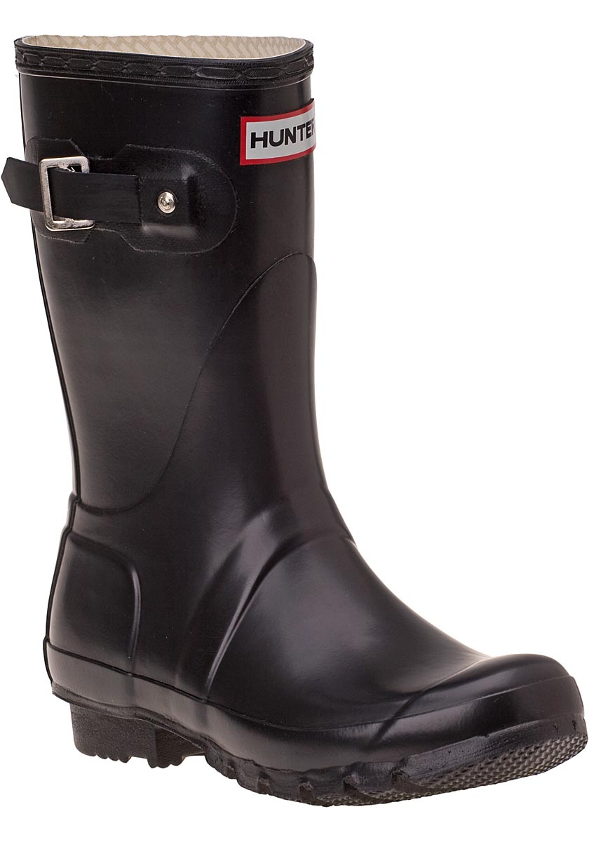Lyst - Hunter Original Short Black Rain Boot in Black
