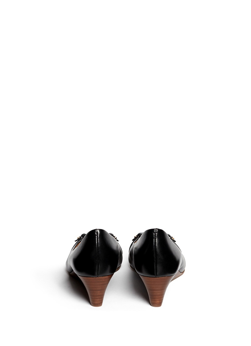 open toe wedge pumps