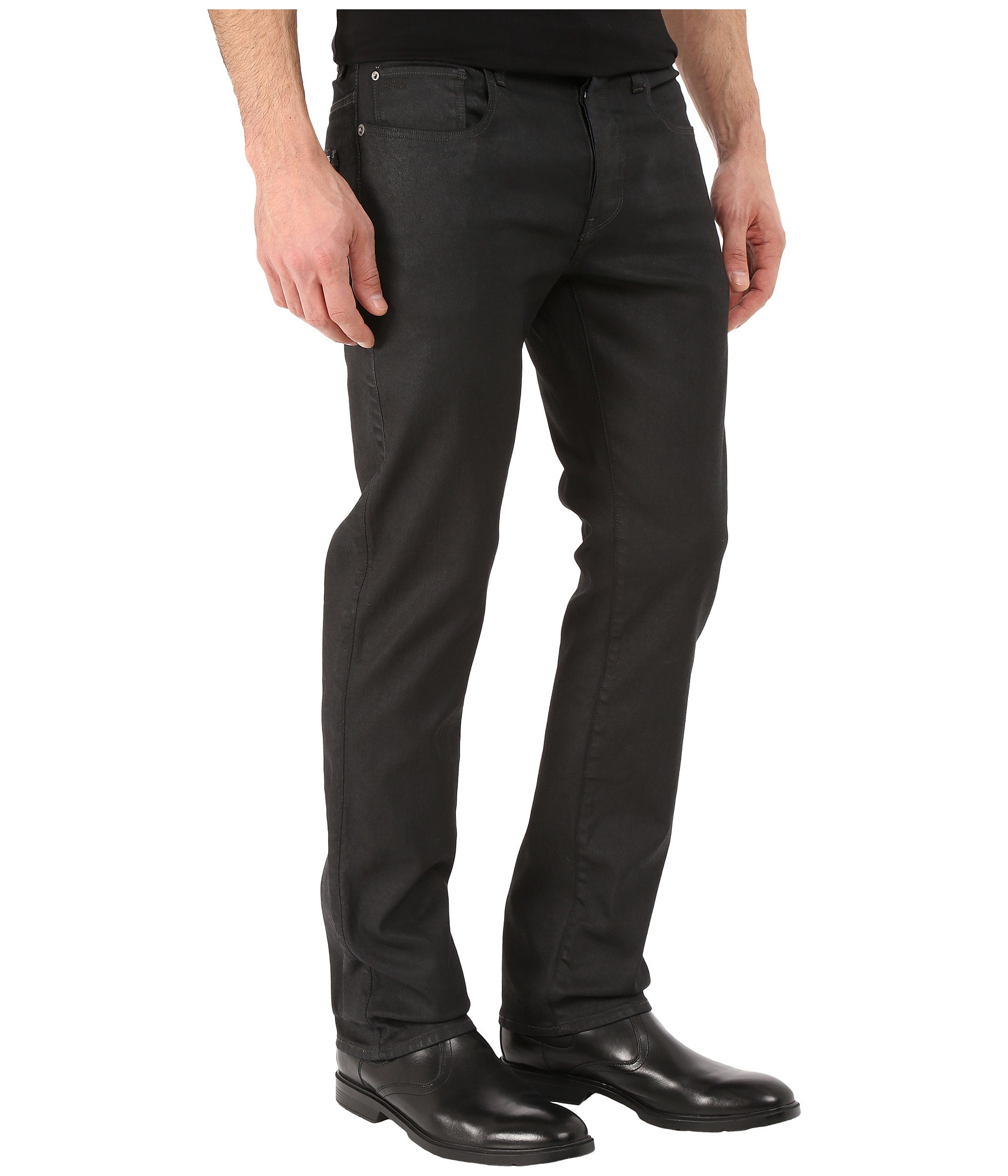 black pintt stretch denim
