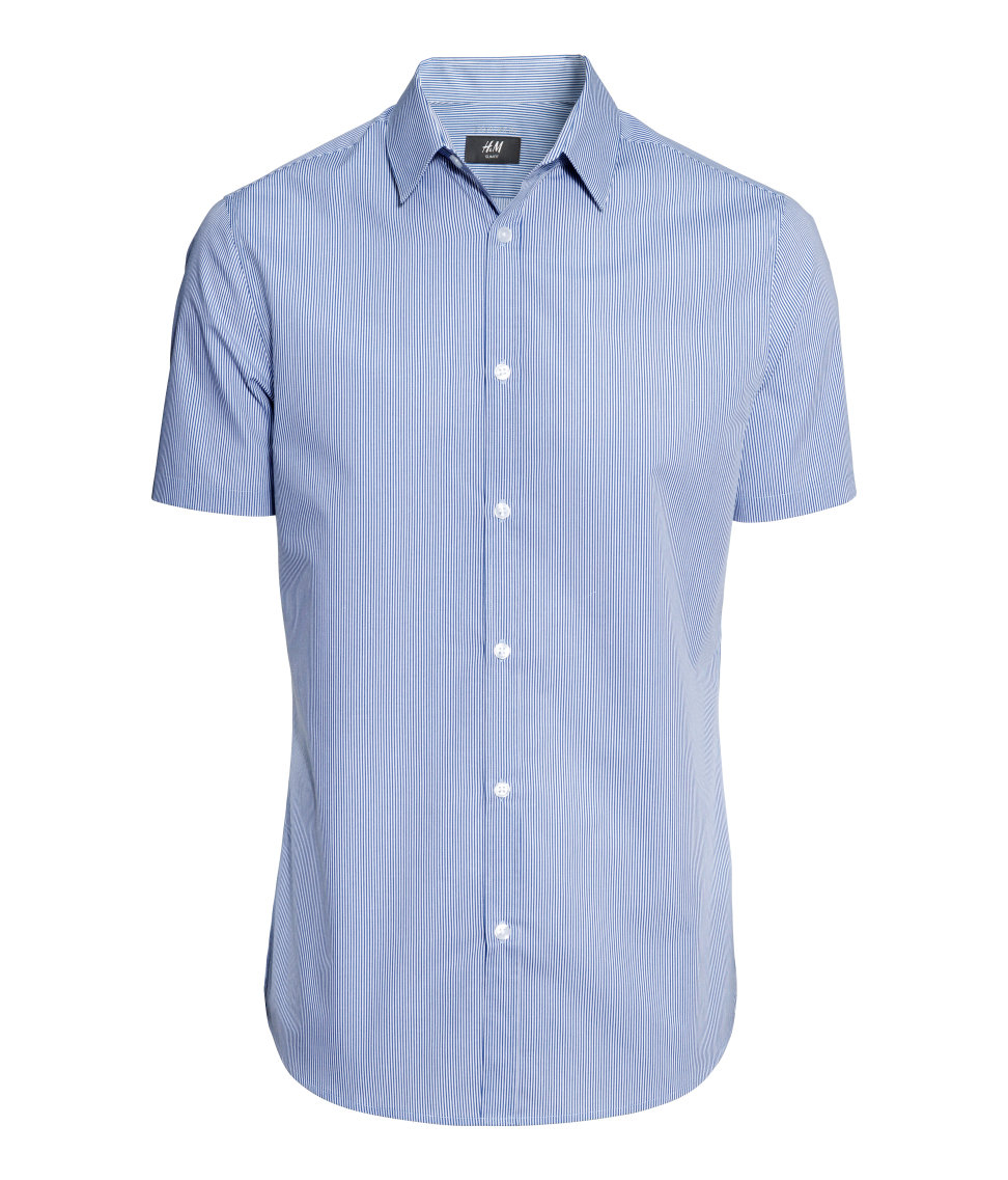 H\u0026M Short-sleeved Shirt Easy Iron in 