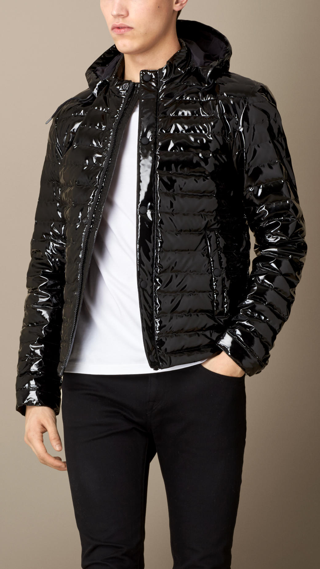 Burberry Down-Filled High-Gloss Puffer Jacket in Black for Men - Lyst