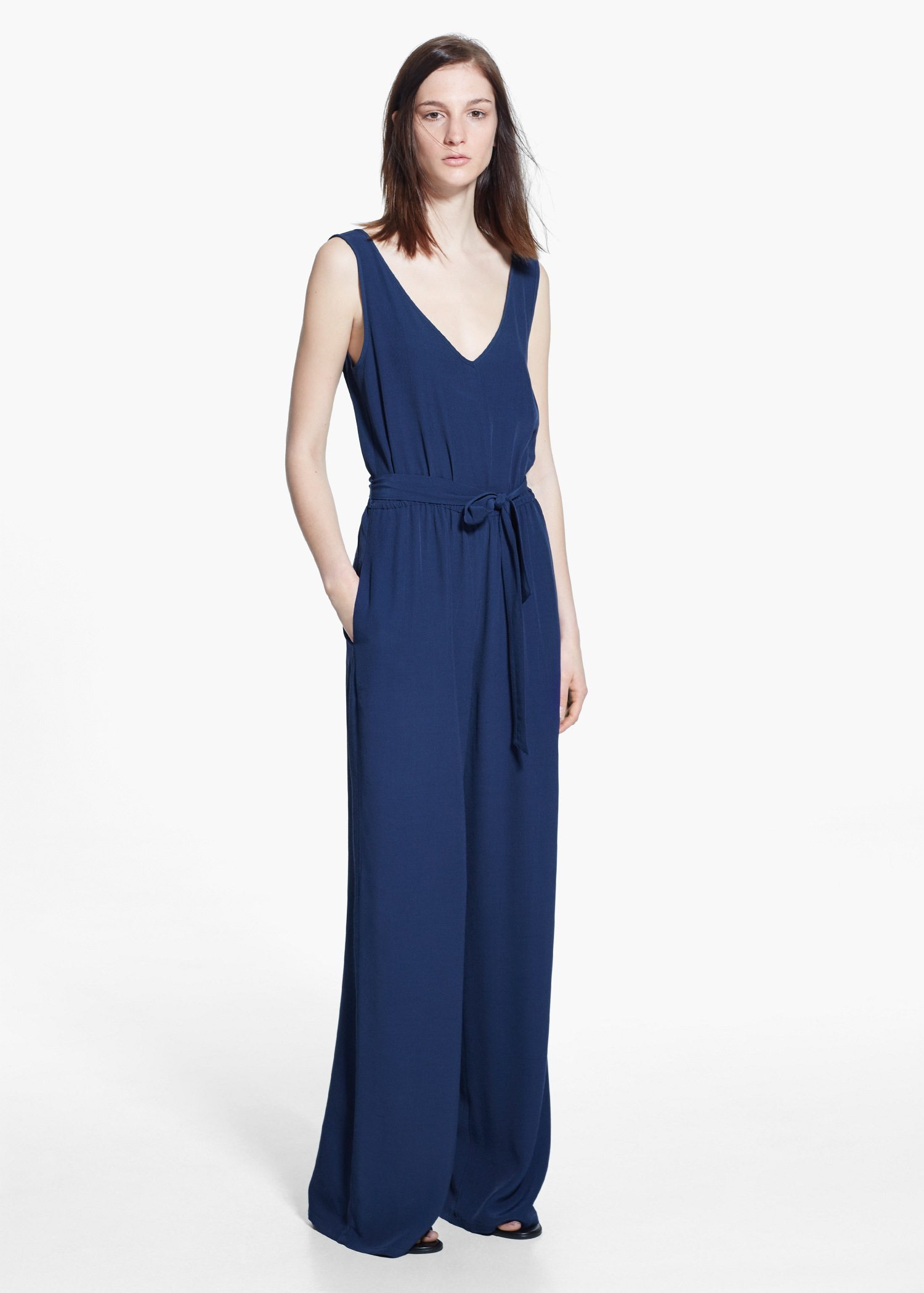 mango jumpsuit blue