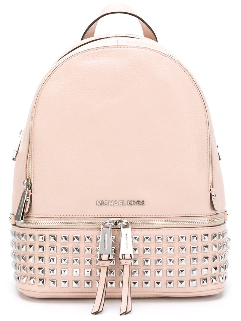 michael kors pink studded backpack