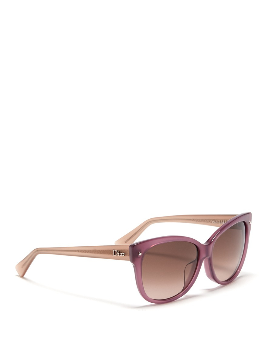 Dior Squared Cat Eye Plastic Frame Sunglasses in Purple Lyst