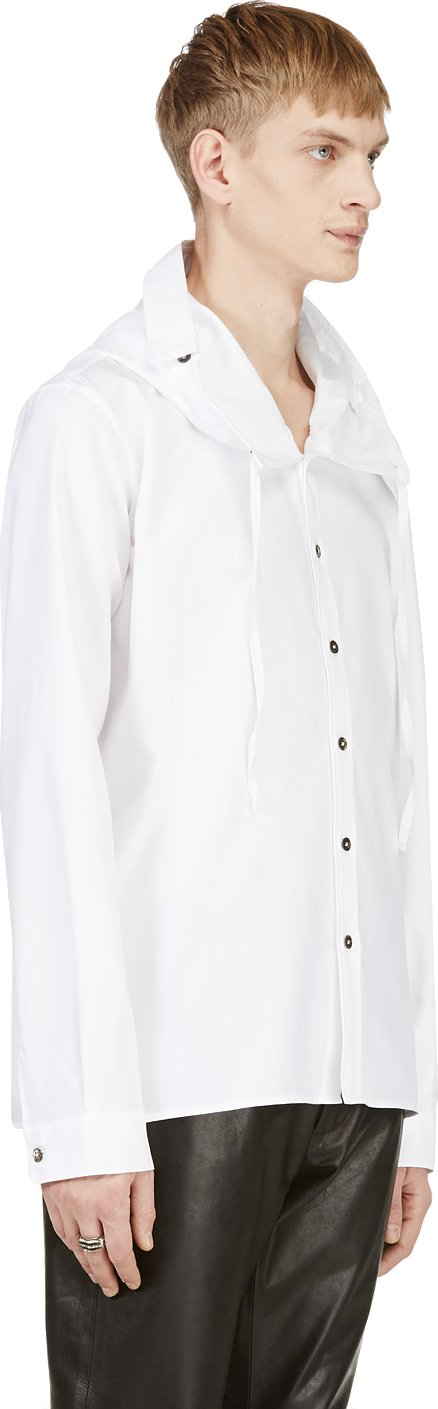hooded button up shirt