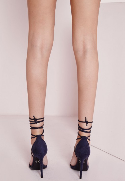 navy lace up pumps