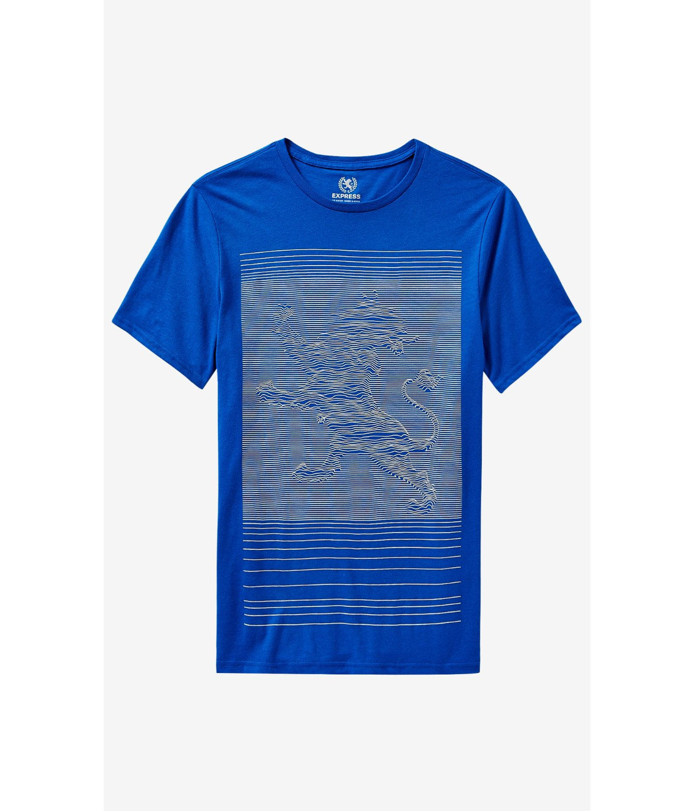 Express Blue Lion Lines Graphic Tee in Blue for Men (COBALT BLUE) Lyst