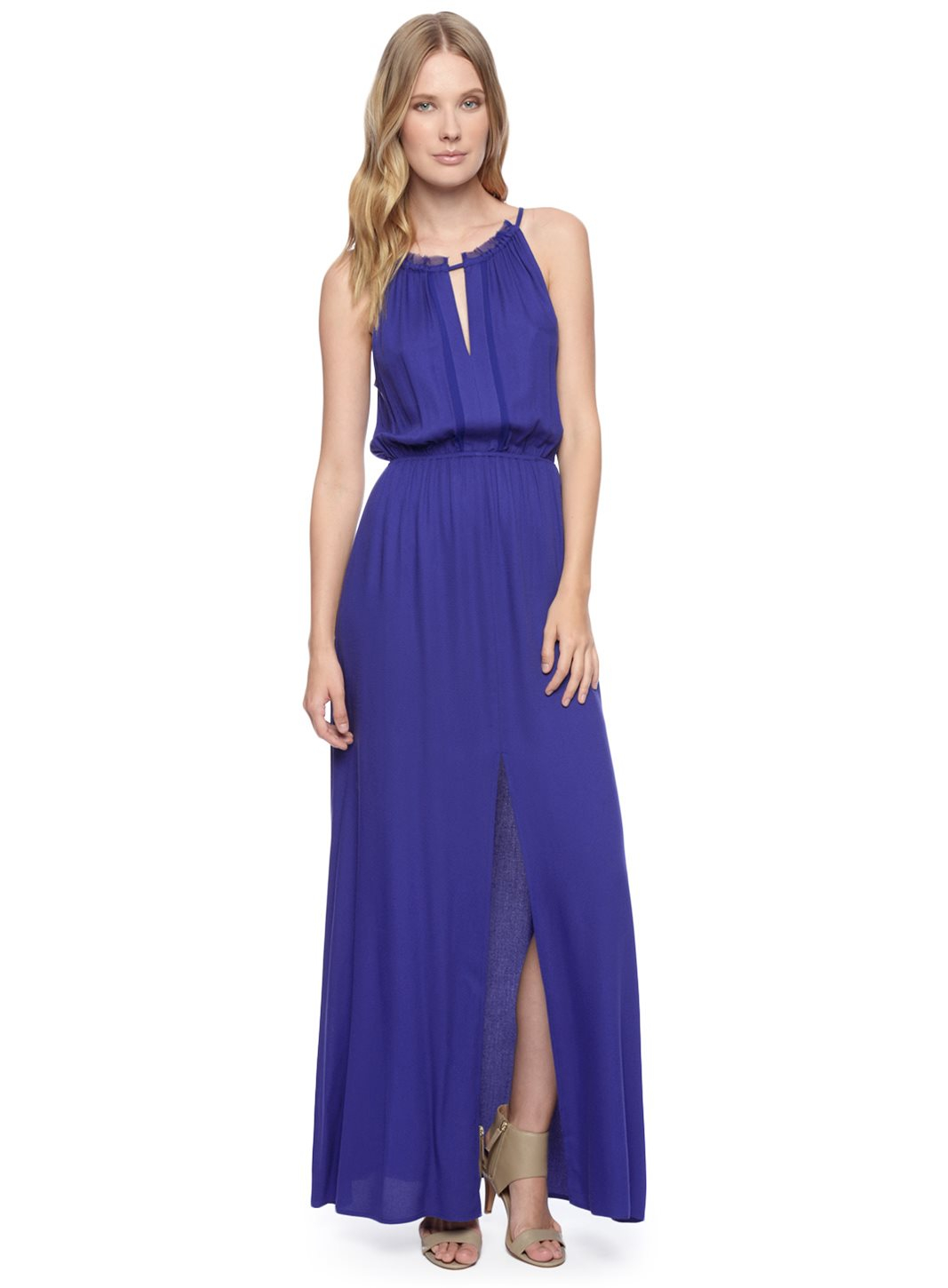 Ella moss Stella Halter Maxi Dress in Purple (royal)