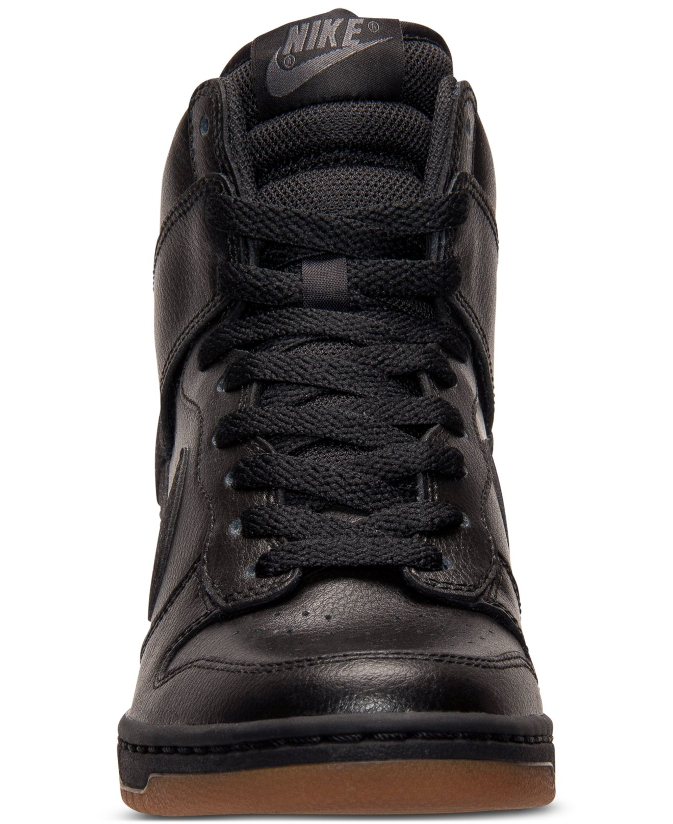 Nike Dunk Sky Hi Essential Leather Sneakers in Black - Lyst