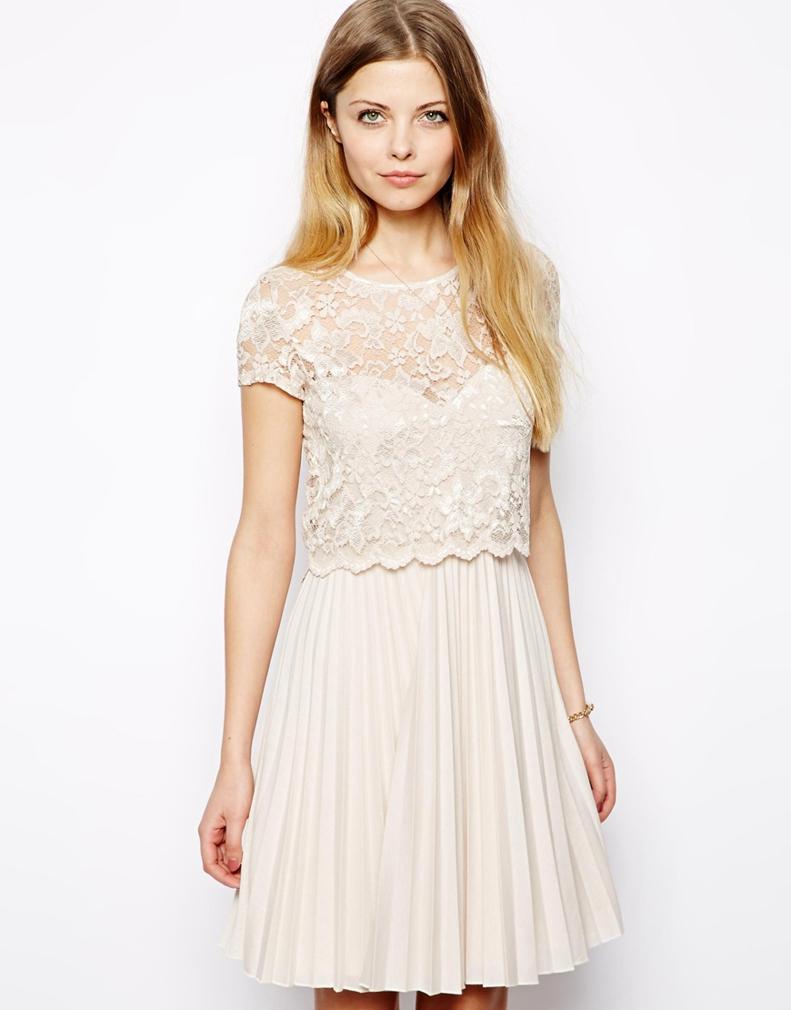 lace top over dress