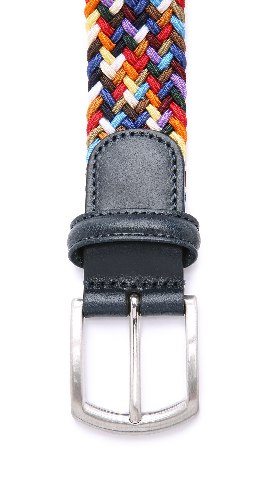 Andersons Leather Multicolor Stretch Woven Belt for Men Lyst