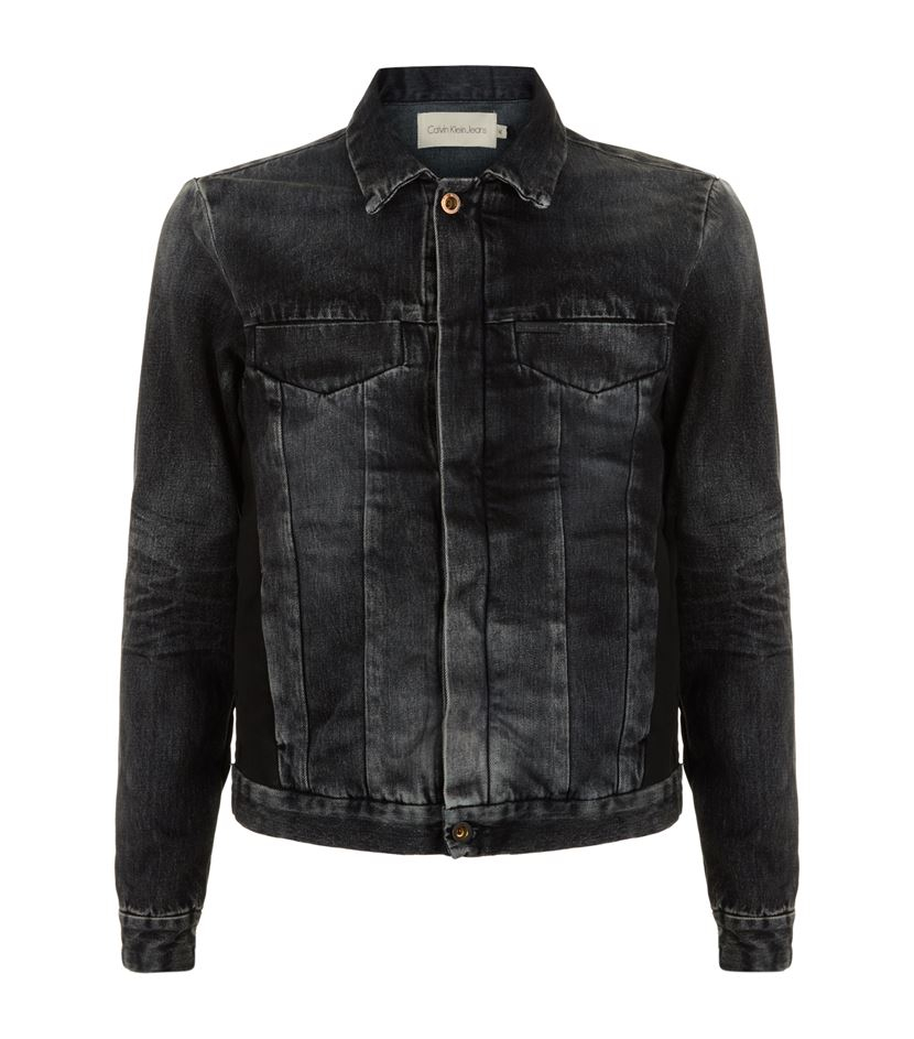 Calvin Klein Ramon Coated Denim Jacket in Black for Men Lyst