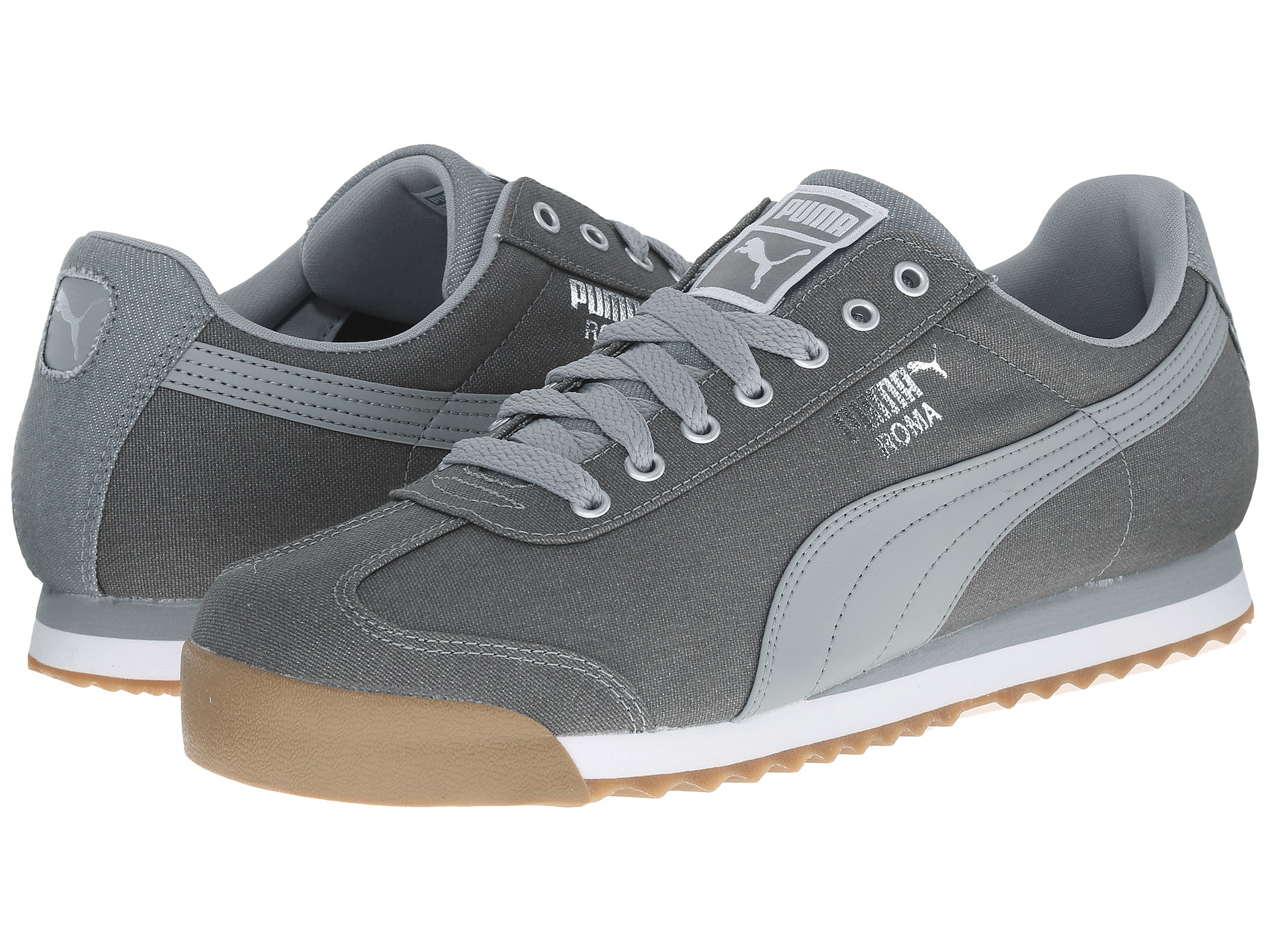 PUMA Roma Waxed Denim in Gray for Men | Lyst