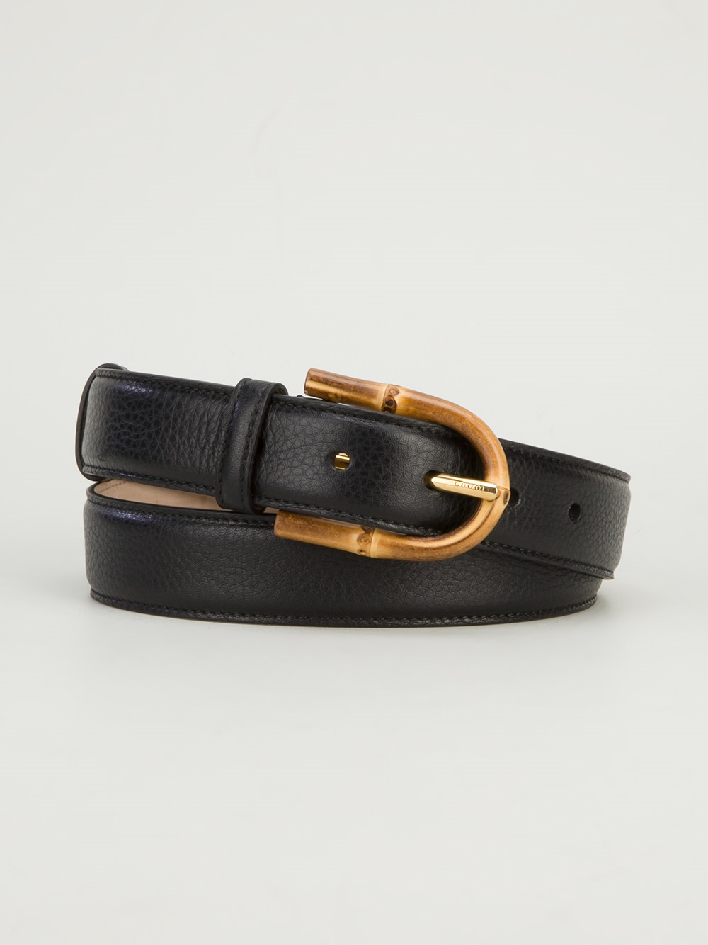 Gucci Bamboo Buckle Belt in Black | Lyst