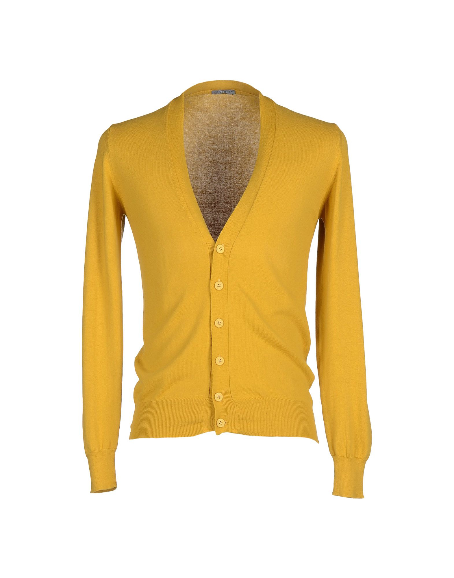 Lyst Exibit Cardigan in Yellow for Men