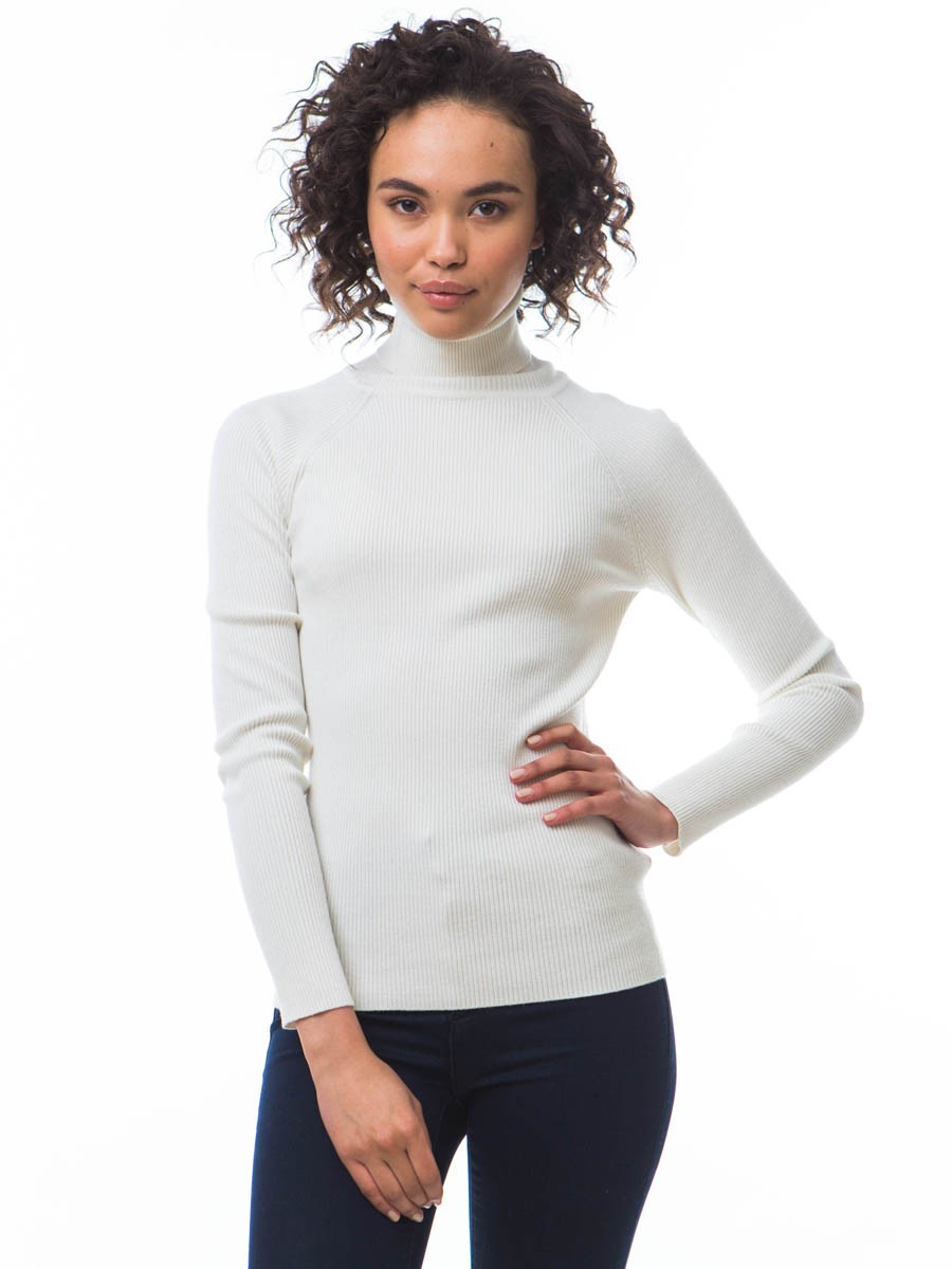 525 america Ribbed Turtleneck As Seen In People Style Watch in White ...