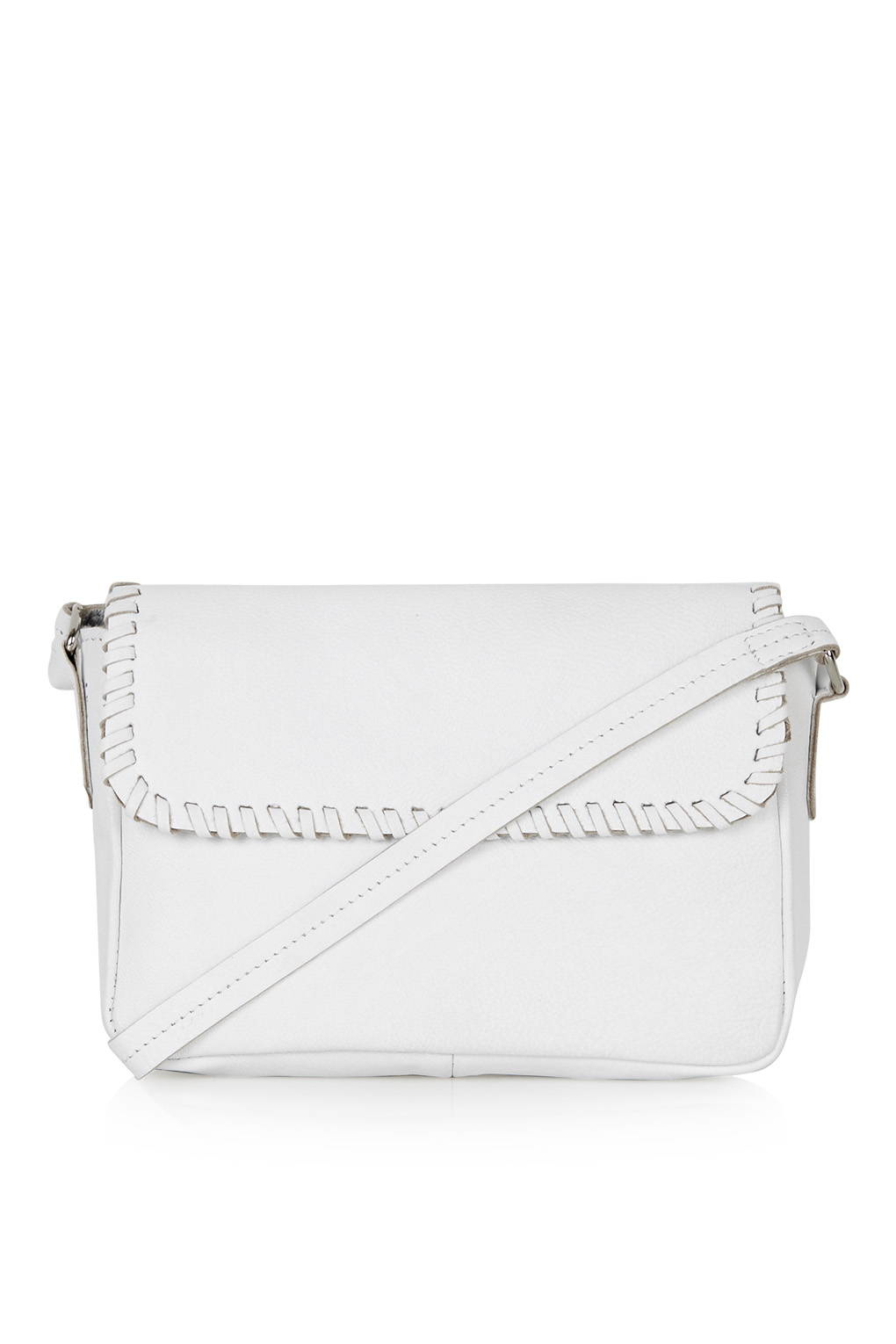 Lyst Top Mini Leather Crossbody Bag In White Gallery
