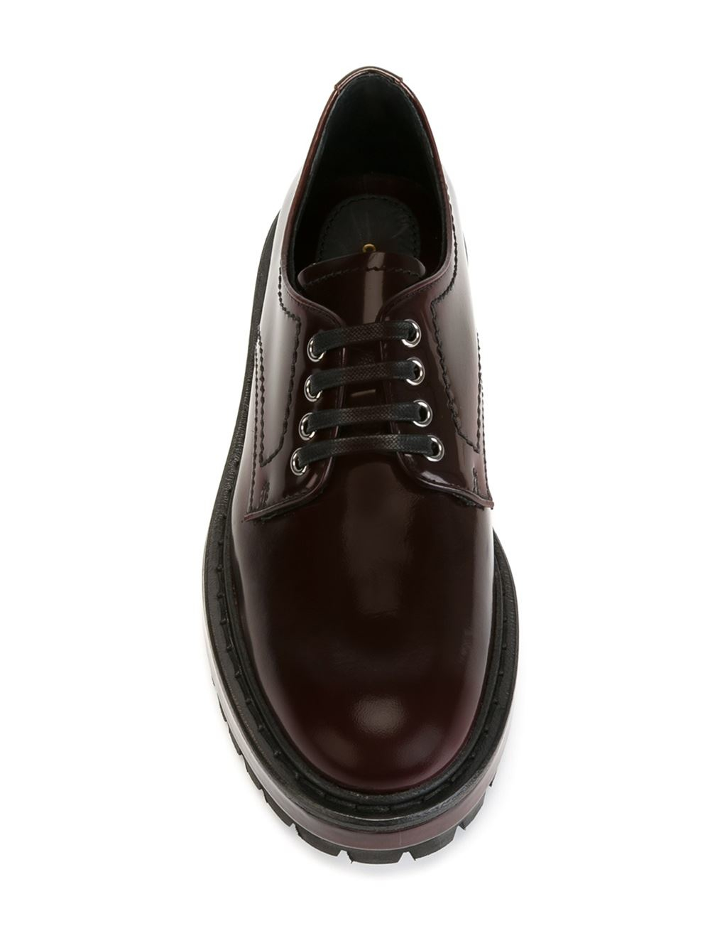 Car Shoe Leather Chunky-Sole Derby 