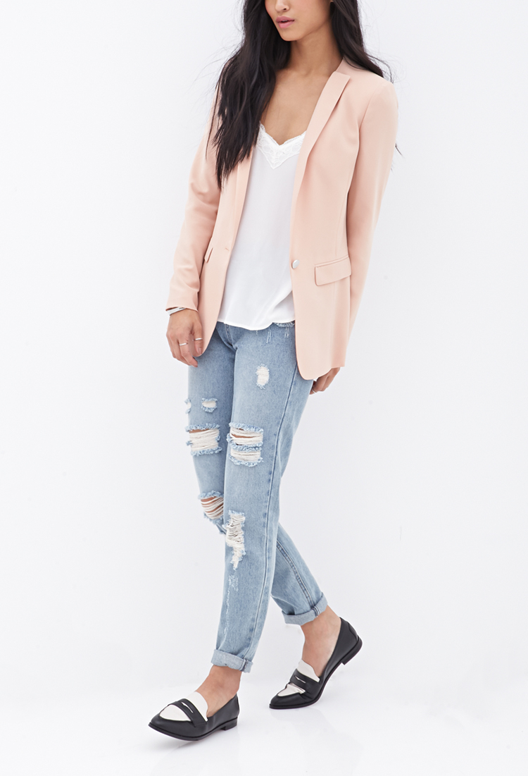 pink boyfriend blazer