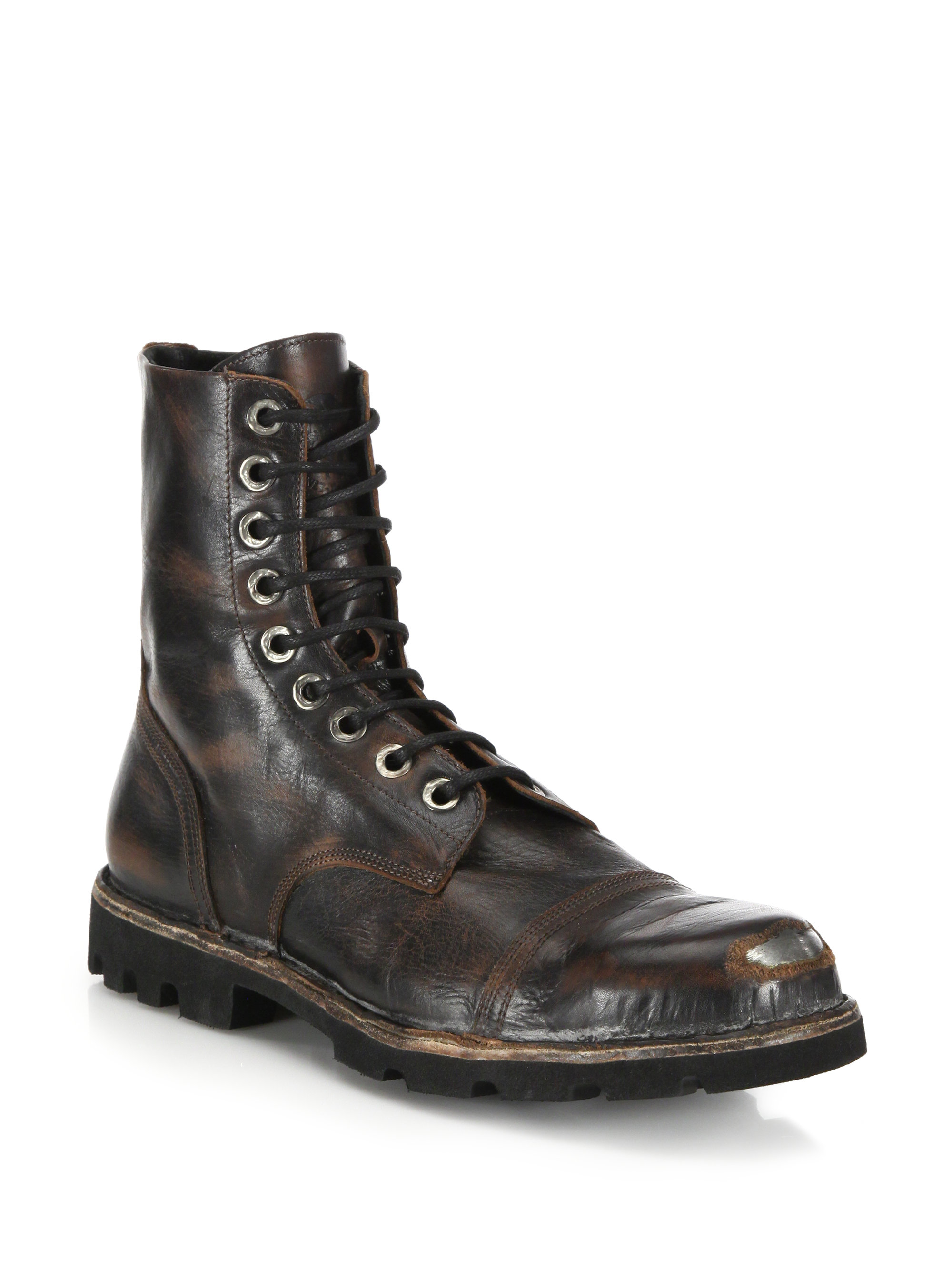 steel toe leather boots