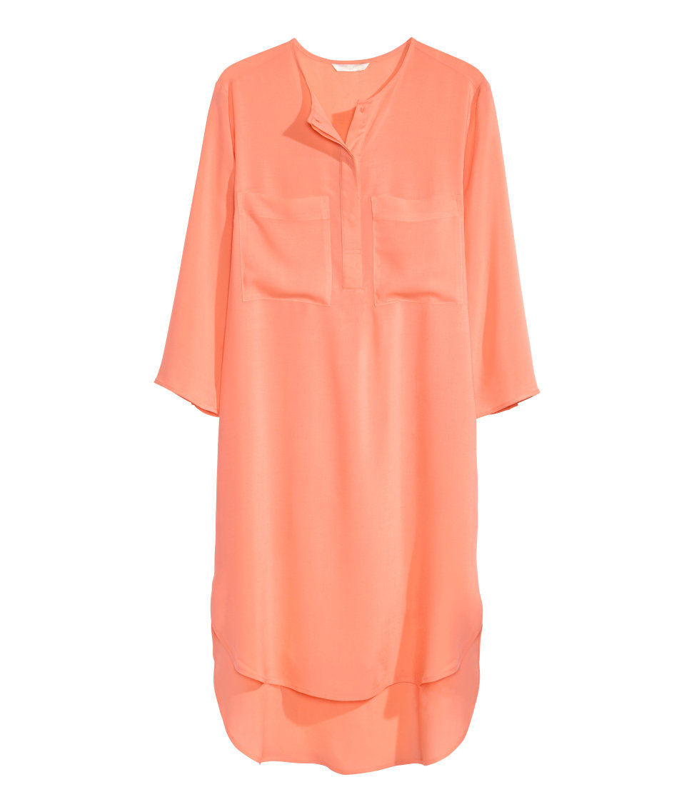 H&m Tunic Dress in Orange | Lyst