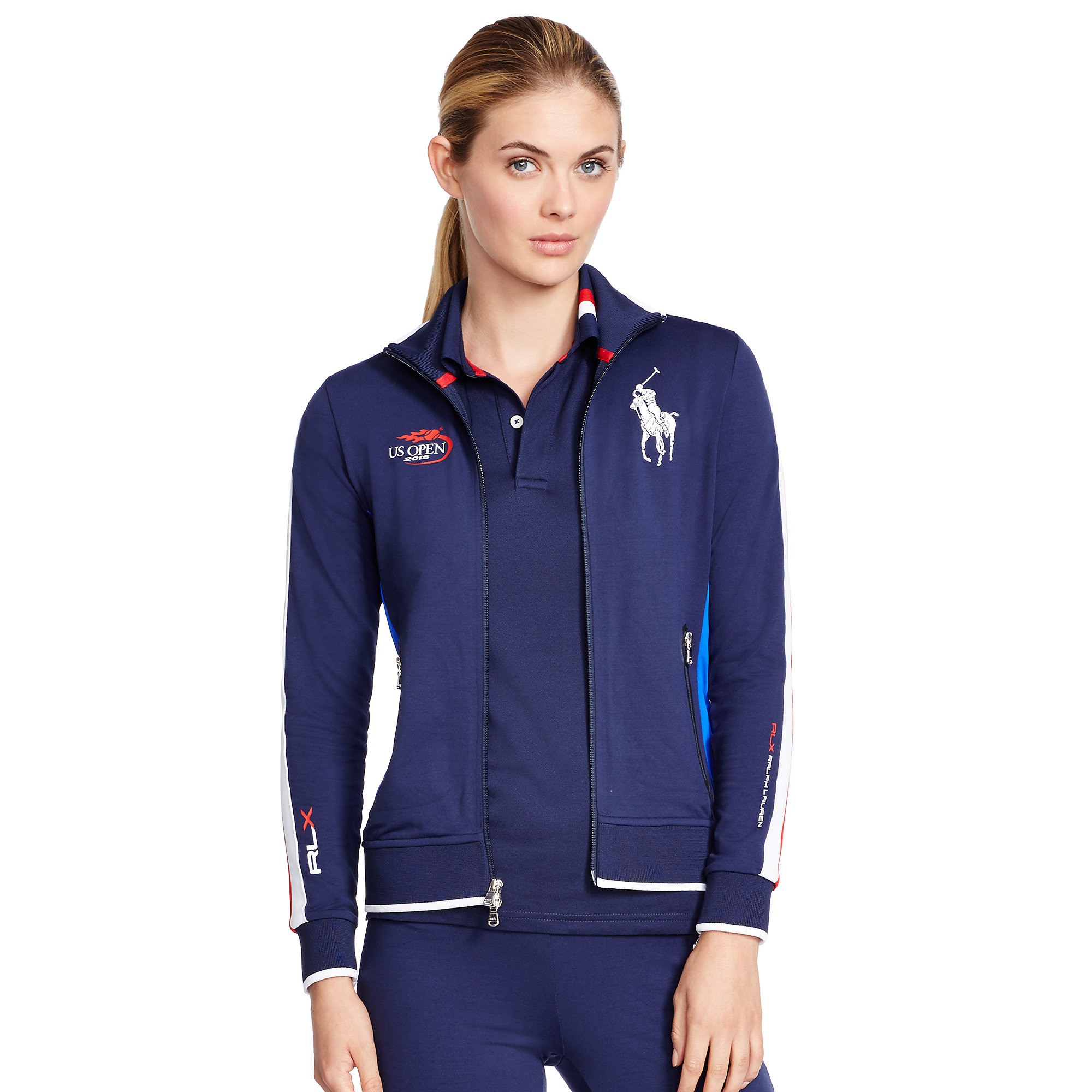 Ralph Lauren Us Open Ball Girl Track Jacket in French Navy (Blue) - Lyst