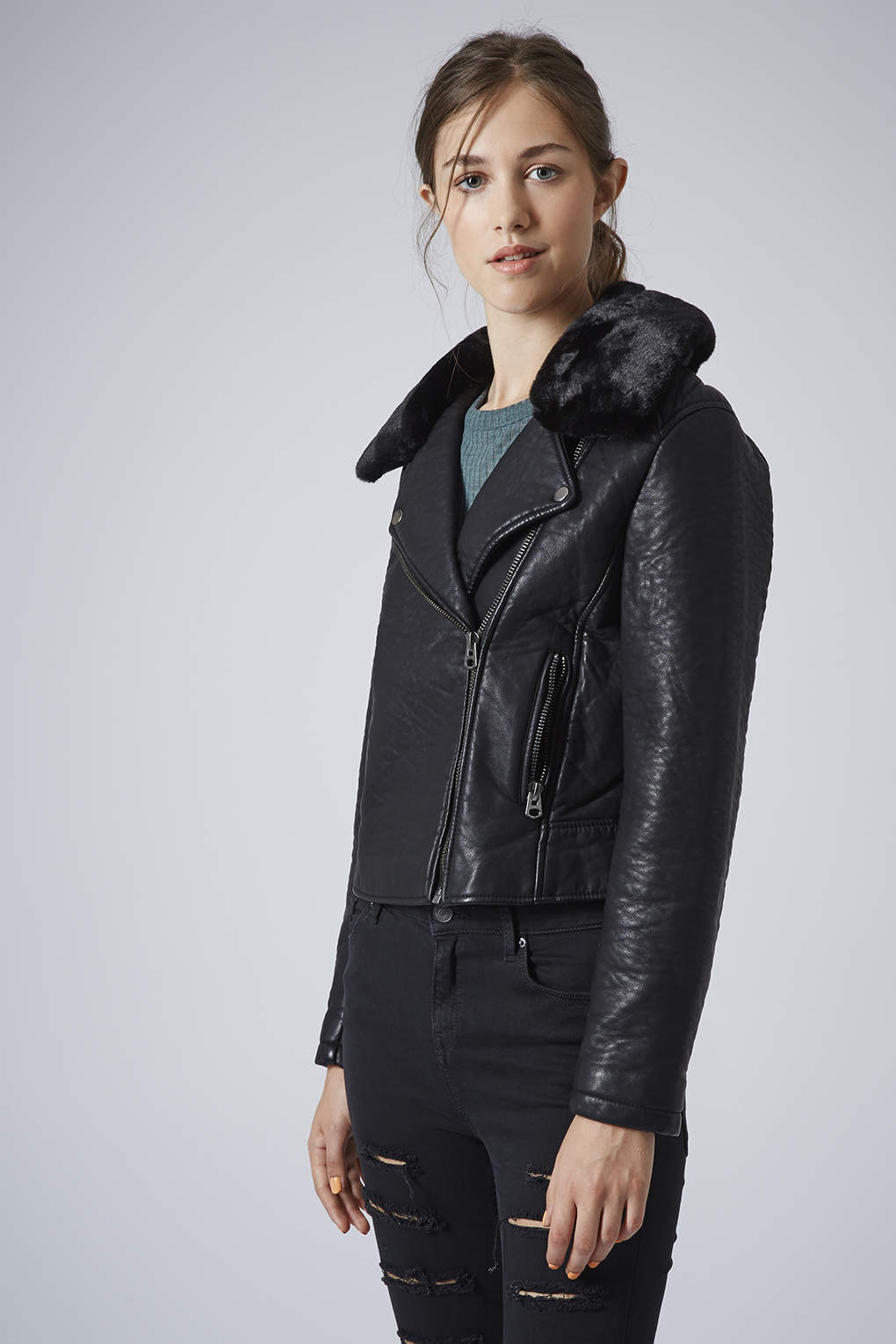Faux Leather Motorcycle Jacket Photo Al Fashion Trendodels Womens Black Faux Leather Motorcycle Jacket New Fashion Photo Blog