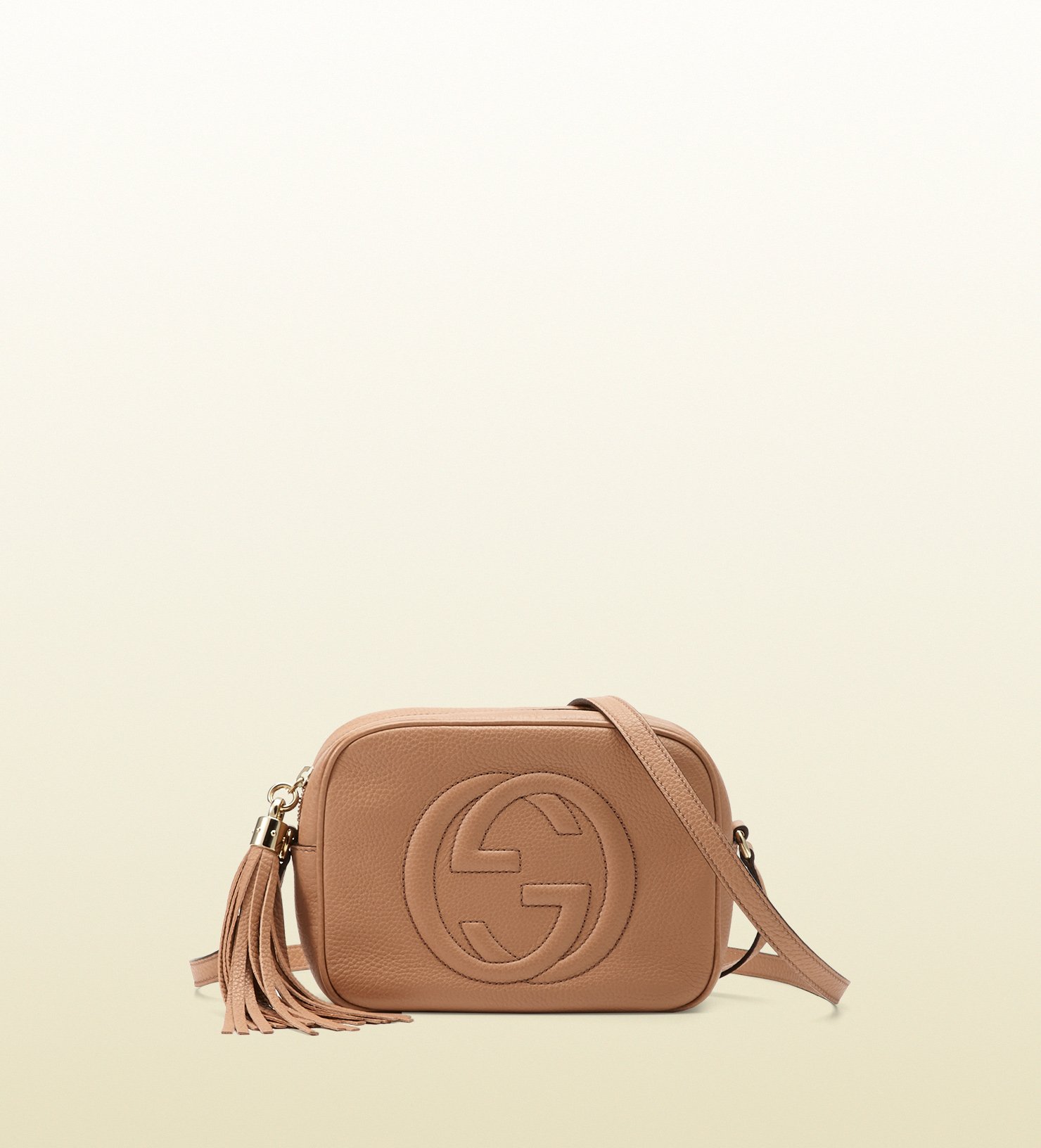 Gucci Soho Leather Disco Bag in Natural | Lyst