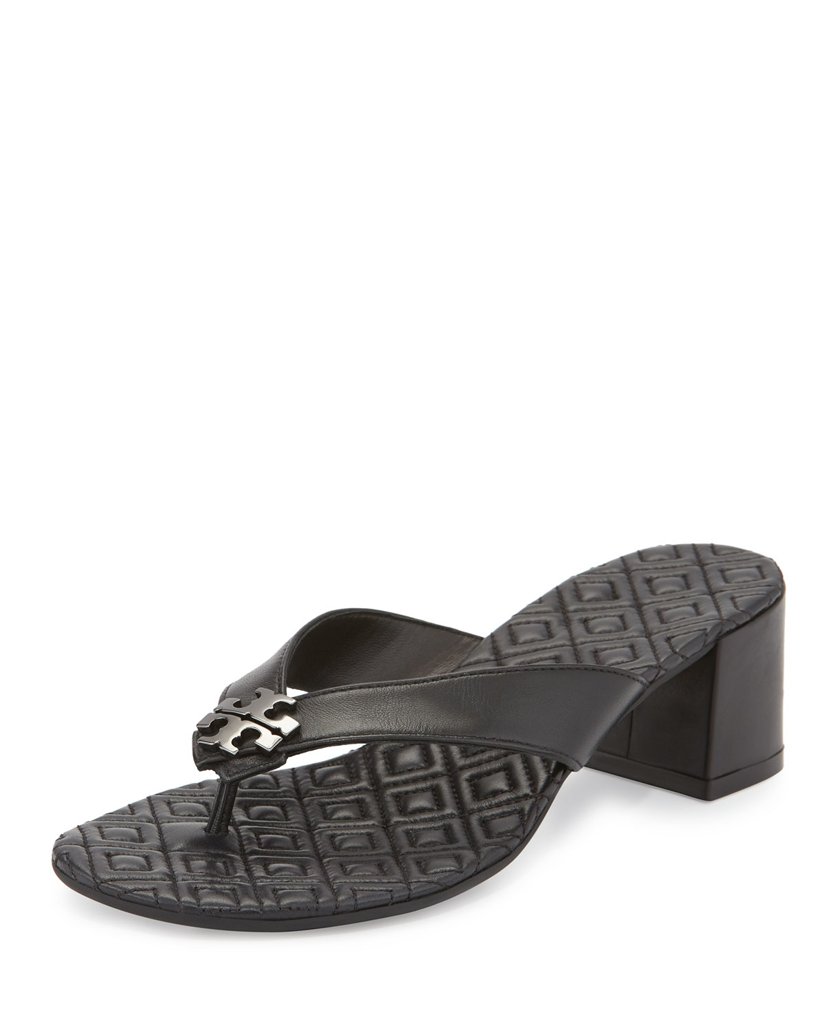 Lyst - Tory Burch Maybell Block-heel Thong Sandal in Black