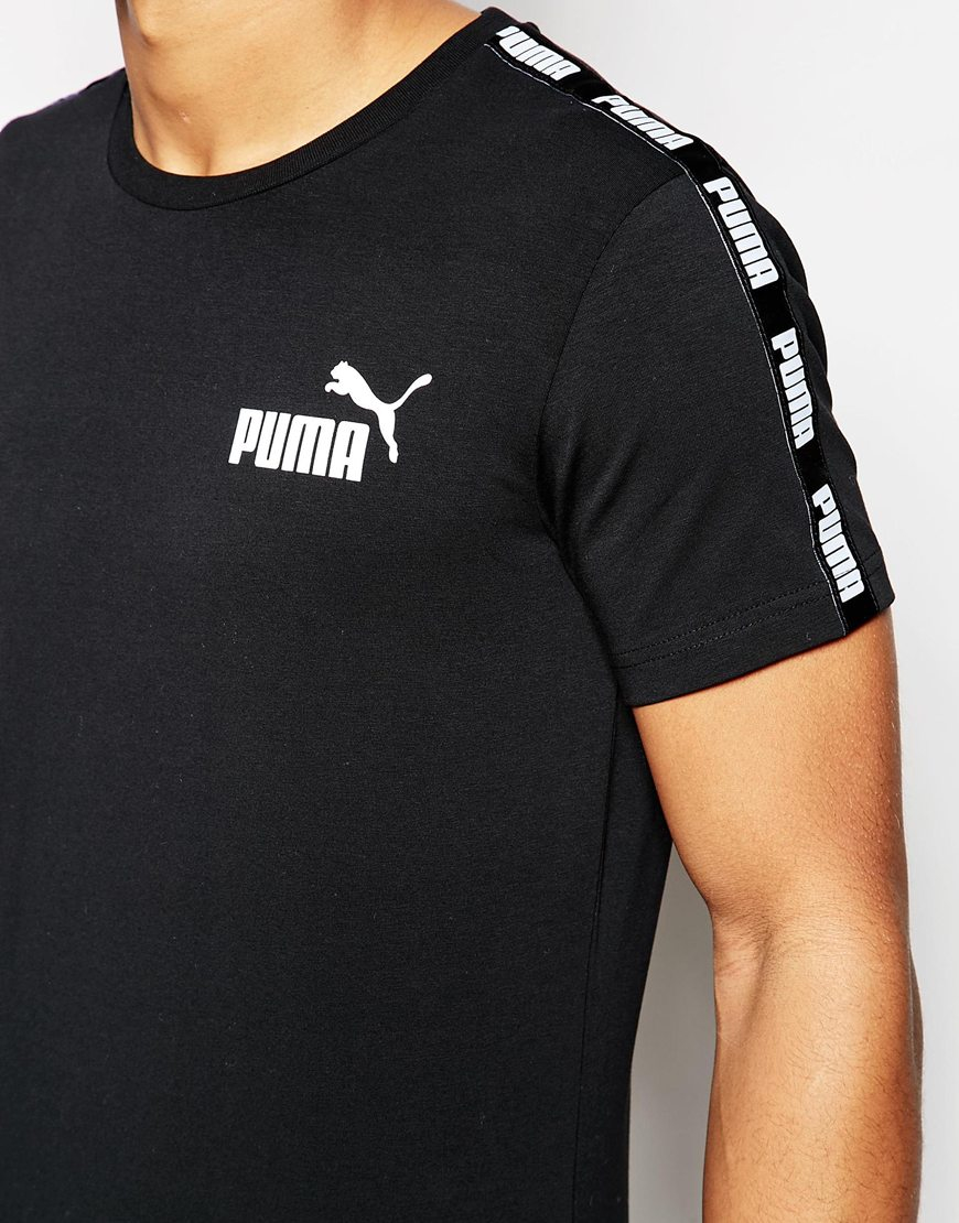 PUMA T-shirt With Taping in Black for Men | Lyst