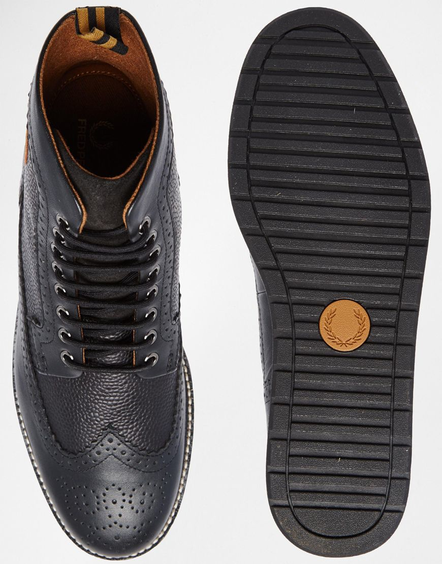 fred perry brogue boots