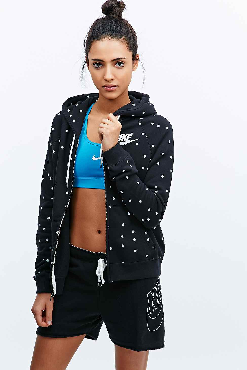 Nike Rally Polka Dot Zip Hoodie In 
