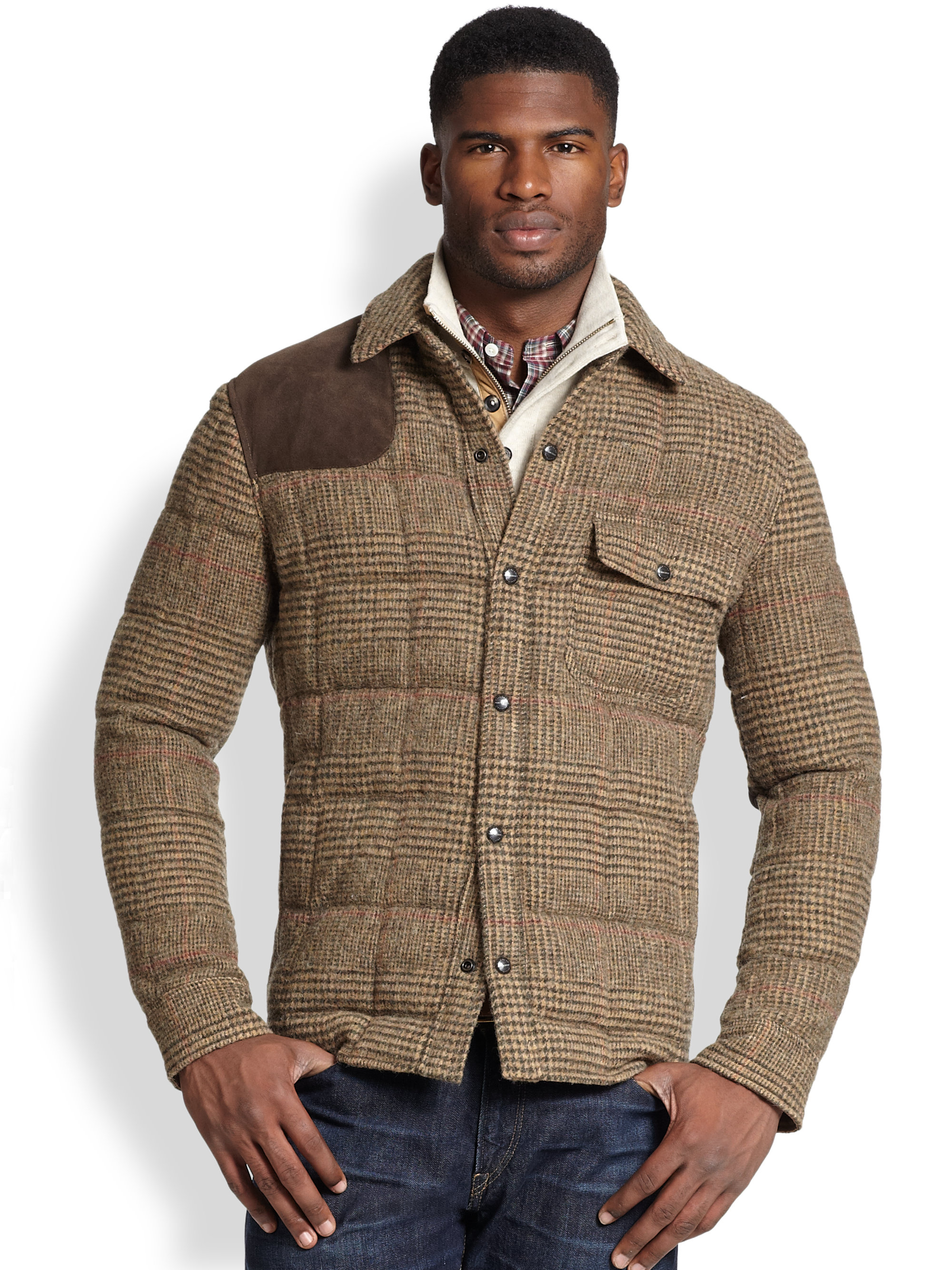polo ralph lauren quilted down shirt jacket