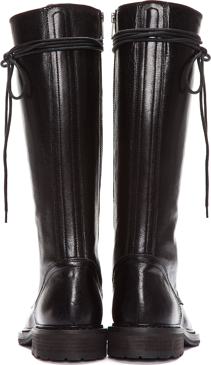 mens tall leather lace up boots