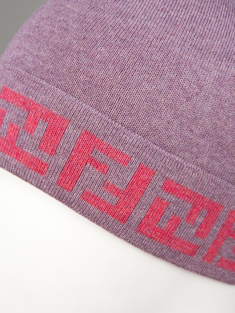 Fendi Logo Wooly Hat in Pink & Purple (Pink) - Lyst