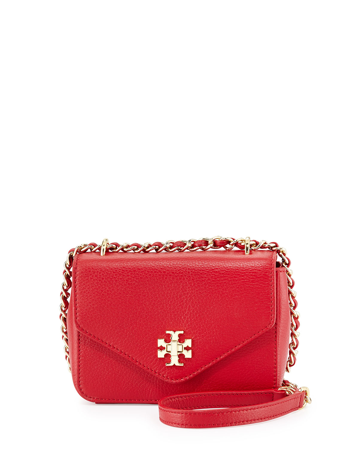 Tory burch Kira Mini Chain-Strap Crossbody Bag in Red (KIR ROYALE) | Lyst
