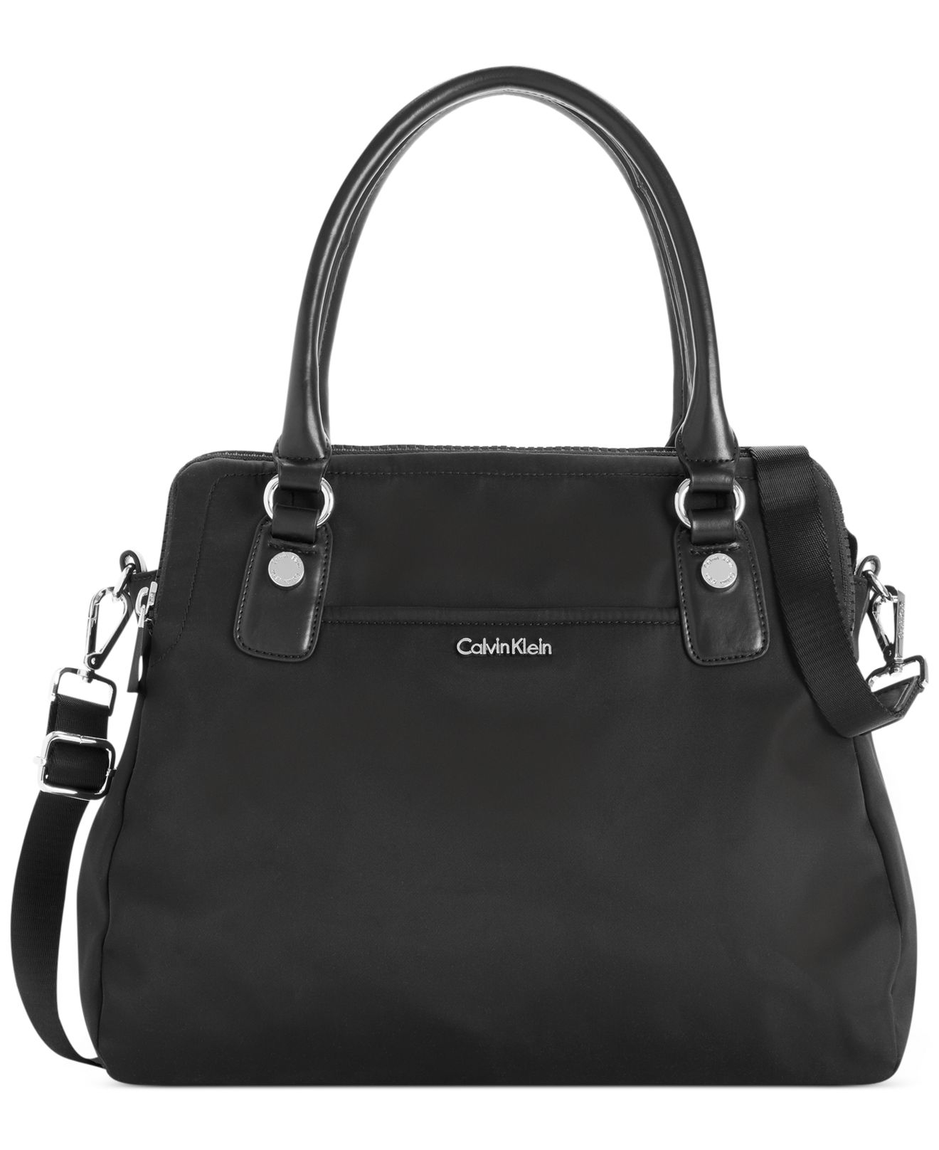 Calvin Klein Nylon Satchel in Black Lyst