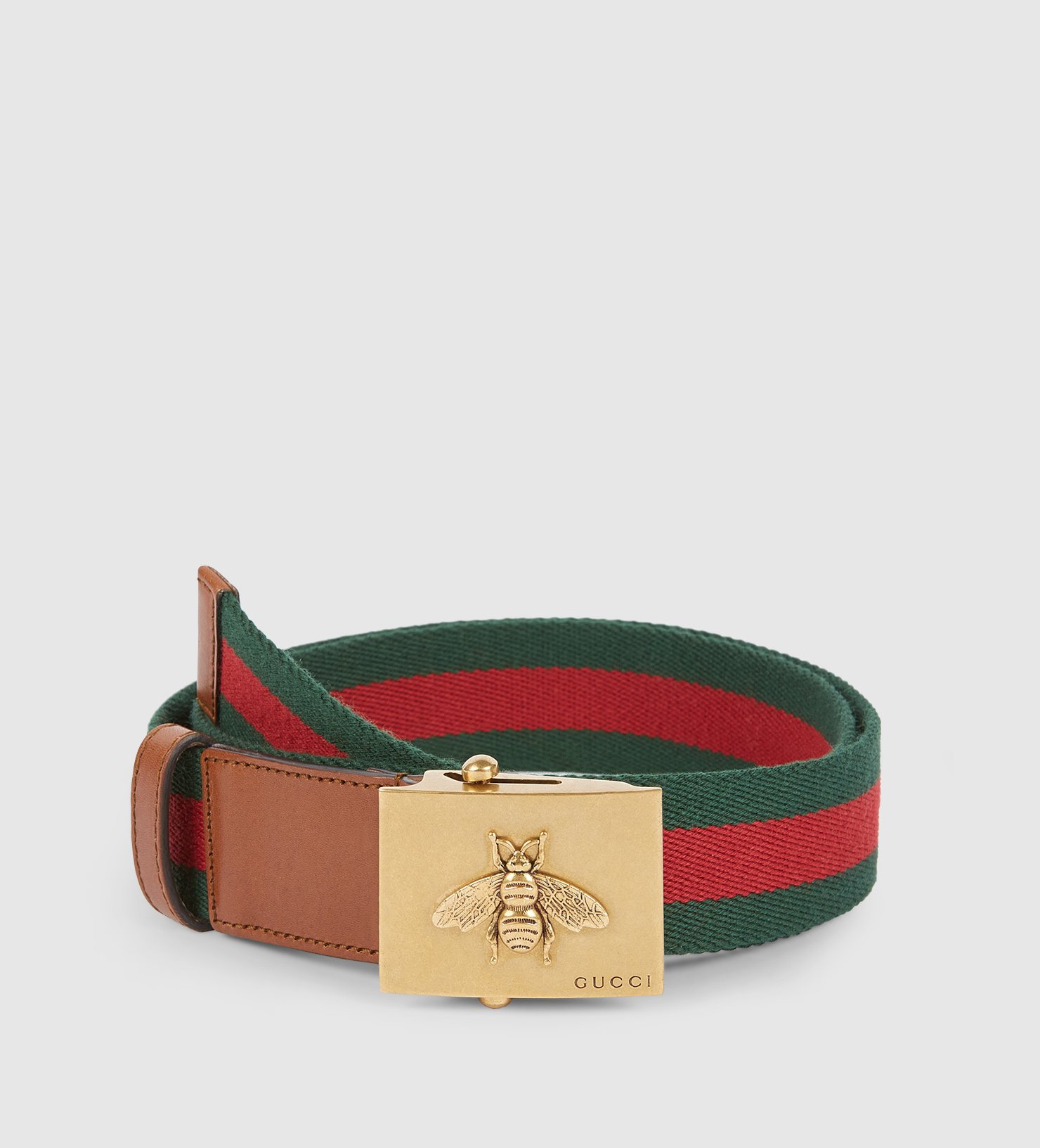 gucci web belt with bee