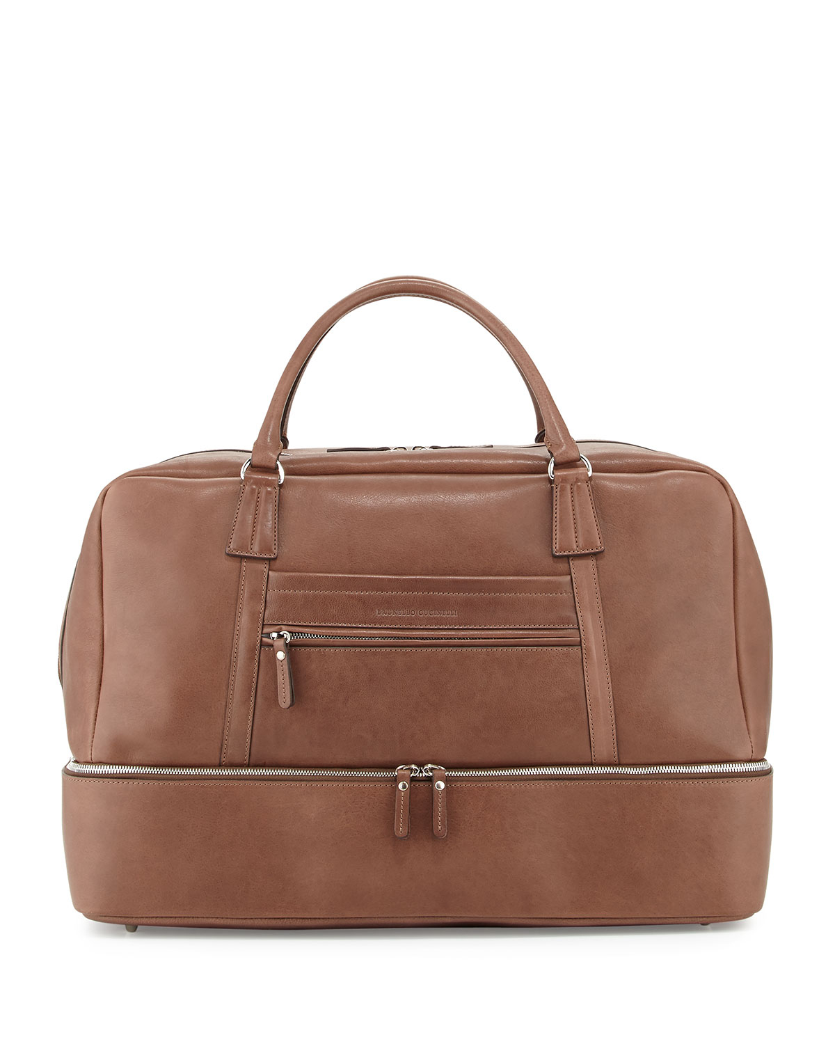 leather gym bag with shoe compartment