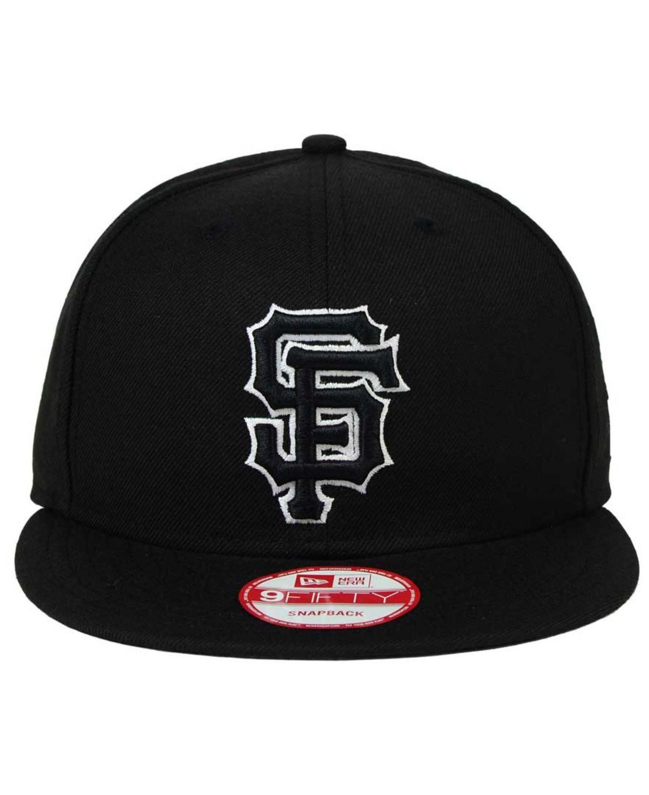 KTZ San Francisco Giants Black White 9fifty Snapback Cap for Men | Lyst